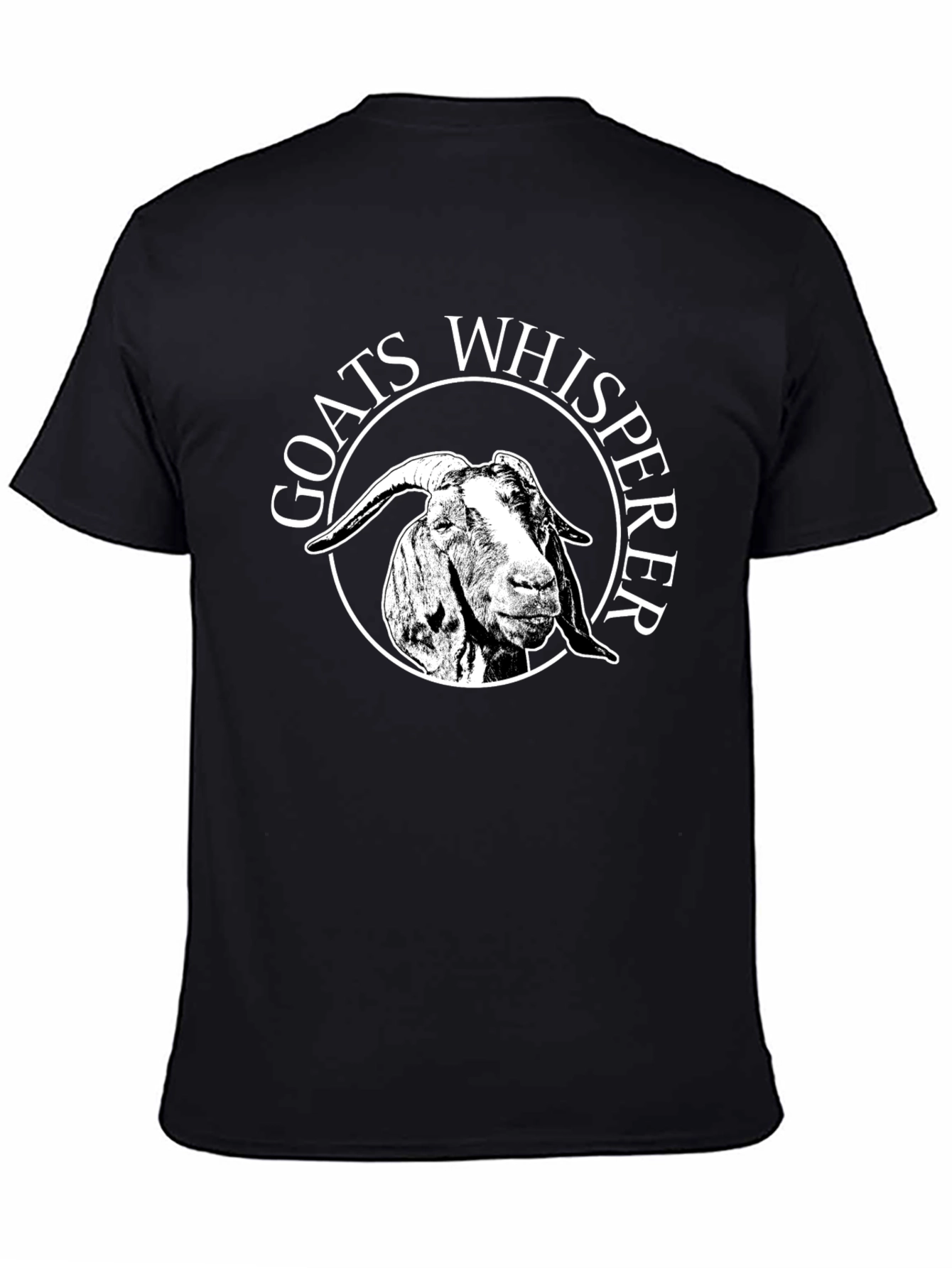 Black Goats Whisperer Graphic Tee - Black Cotton Casual T-Shirt view 4