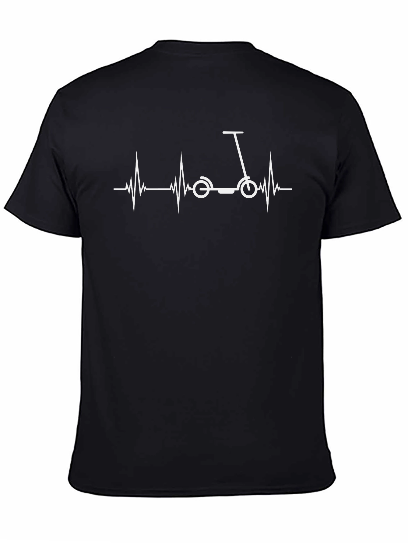 Black Scooter Heartbeat T-Shirt - Ride On! view 4