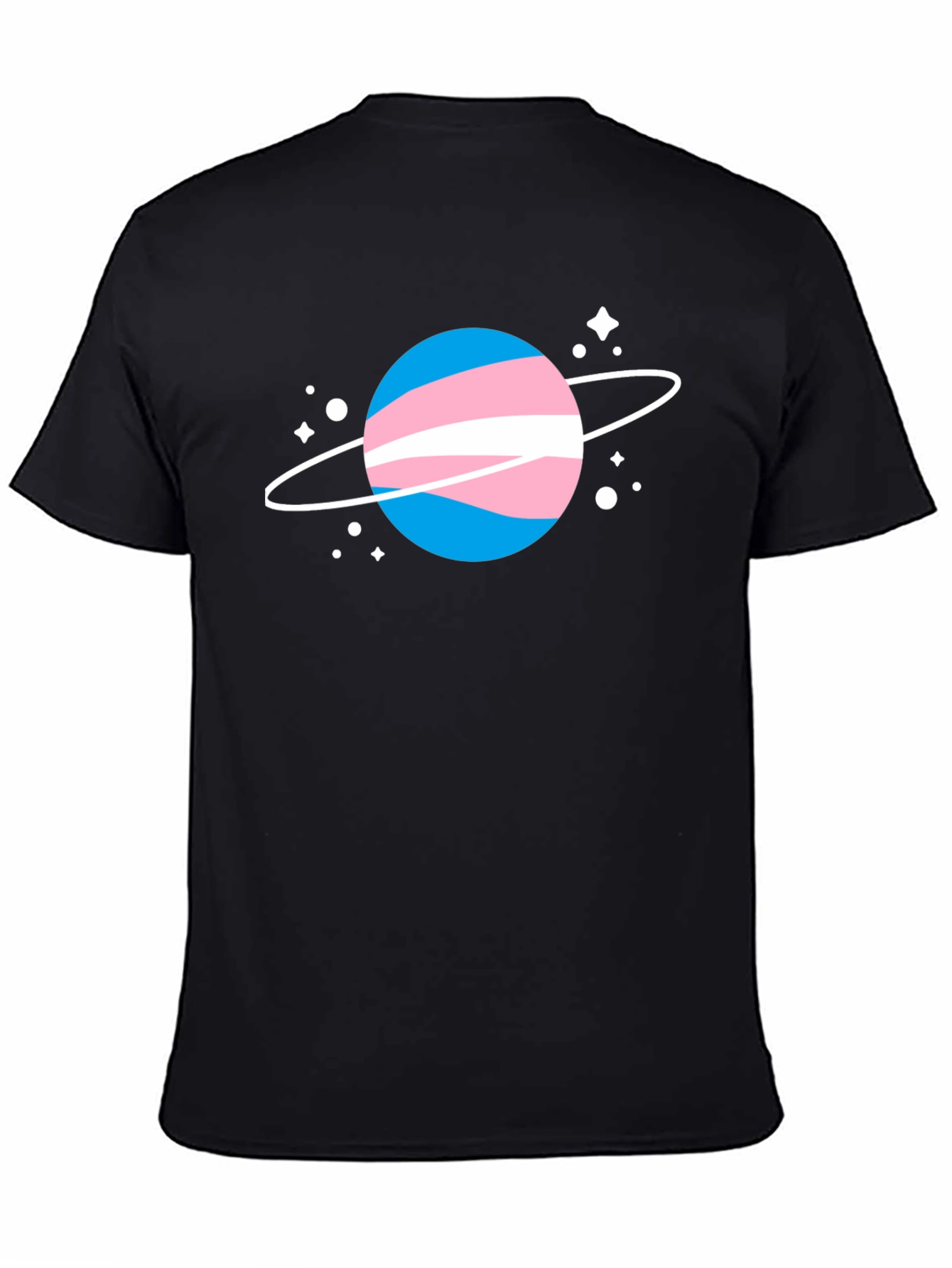 Black Transgender Pride Planet T-Shirt - Unisex view 4