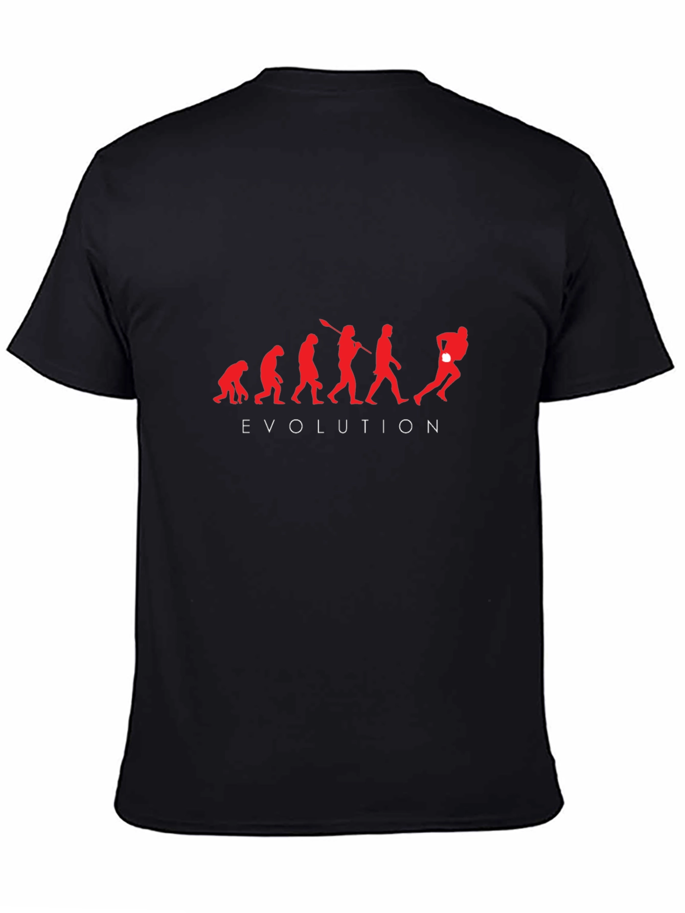 Black Evolution of Football Black T-Shirt view 4