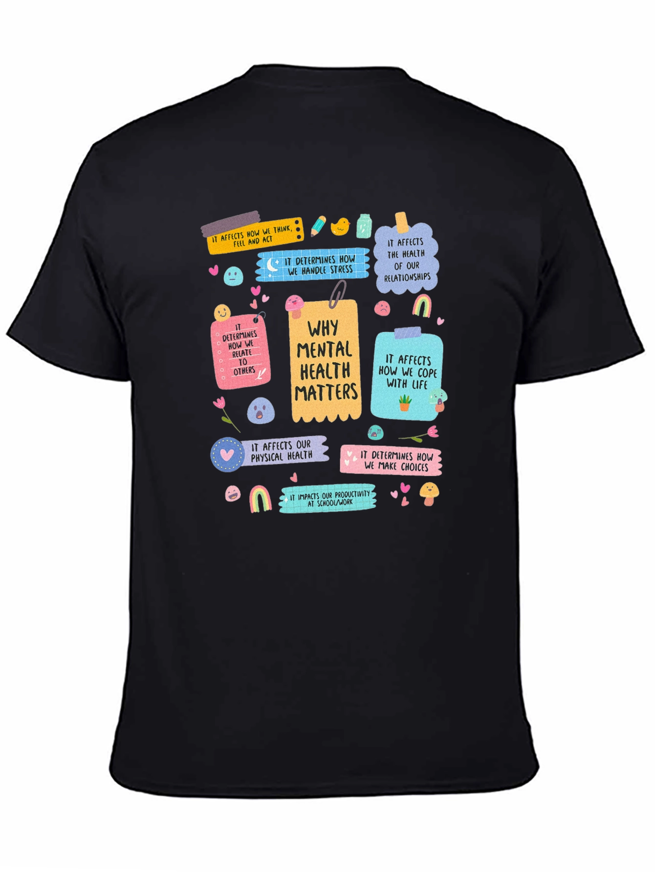Black Mental Health Matters Graphic T-Shirt view 4