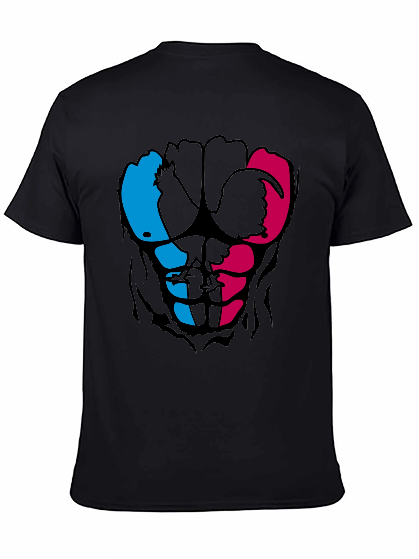 Black Rooster Abs Graphic T-Shirt - Black view 4