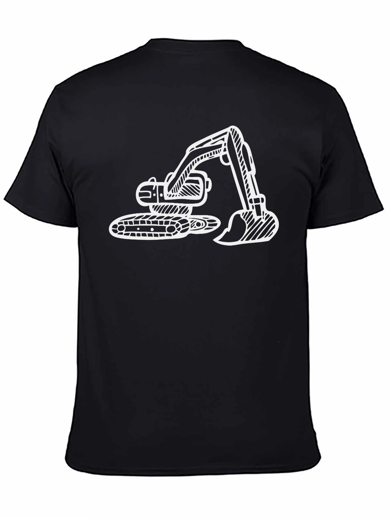 Excavator Graphic Tee - Construction Vehicle Design - 4