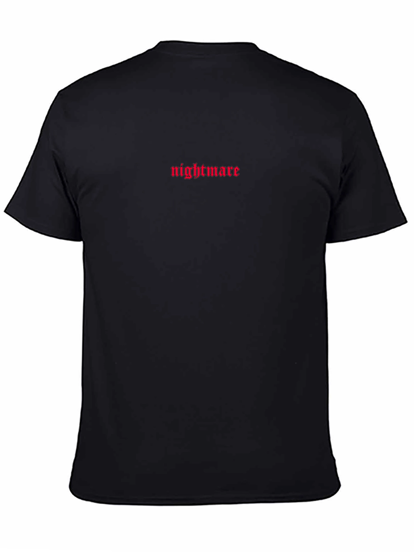 Black Nightmare Graphic Tee - Black Cotton T-Shirt view 4