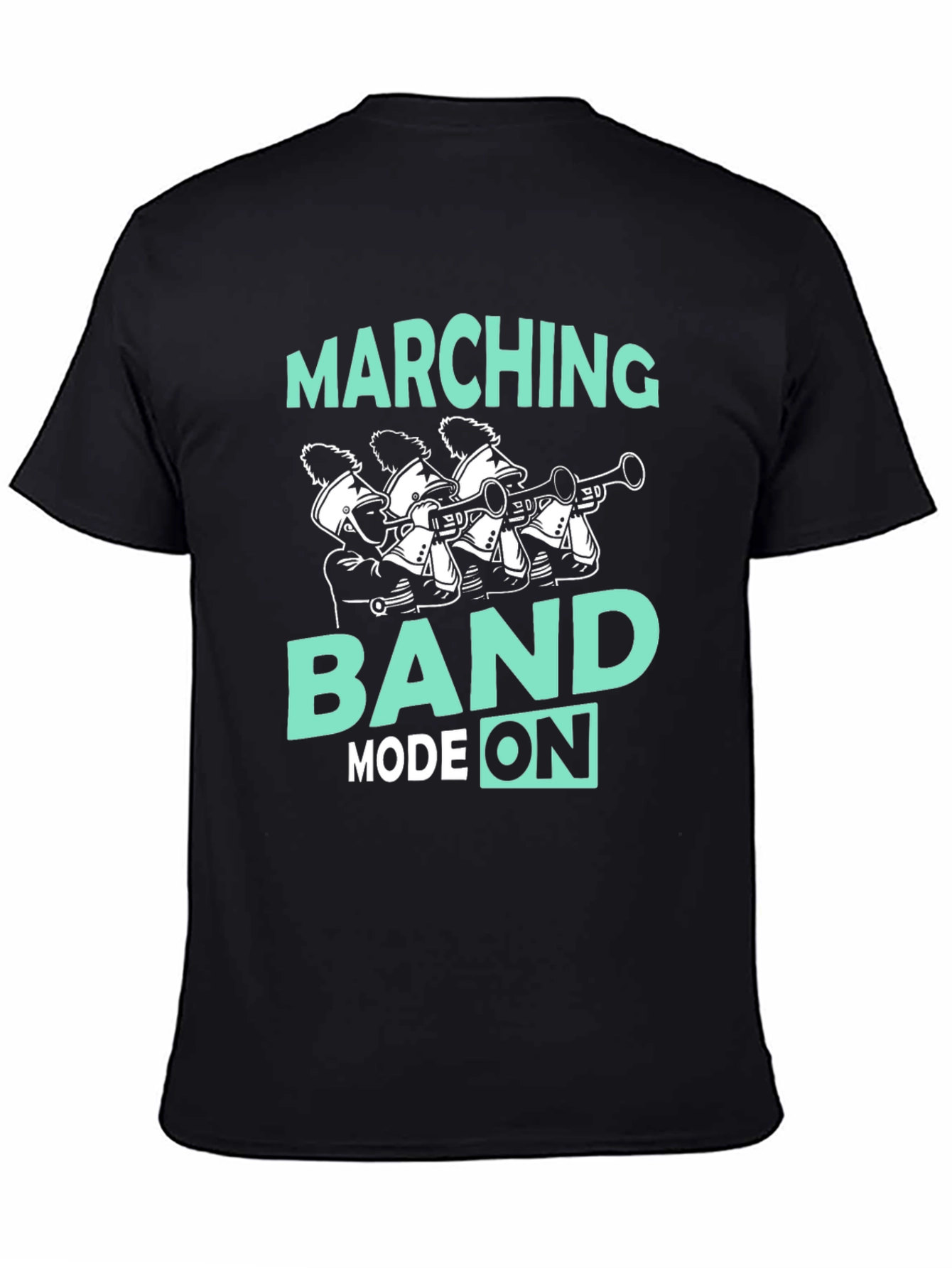 Black Marching Band Mode On T-Shirt view 4