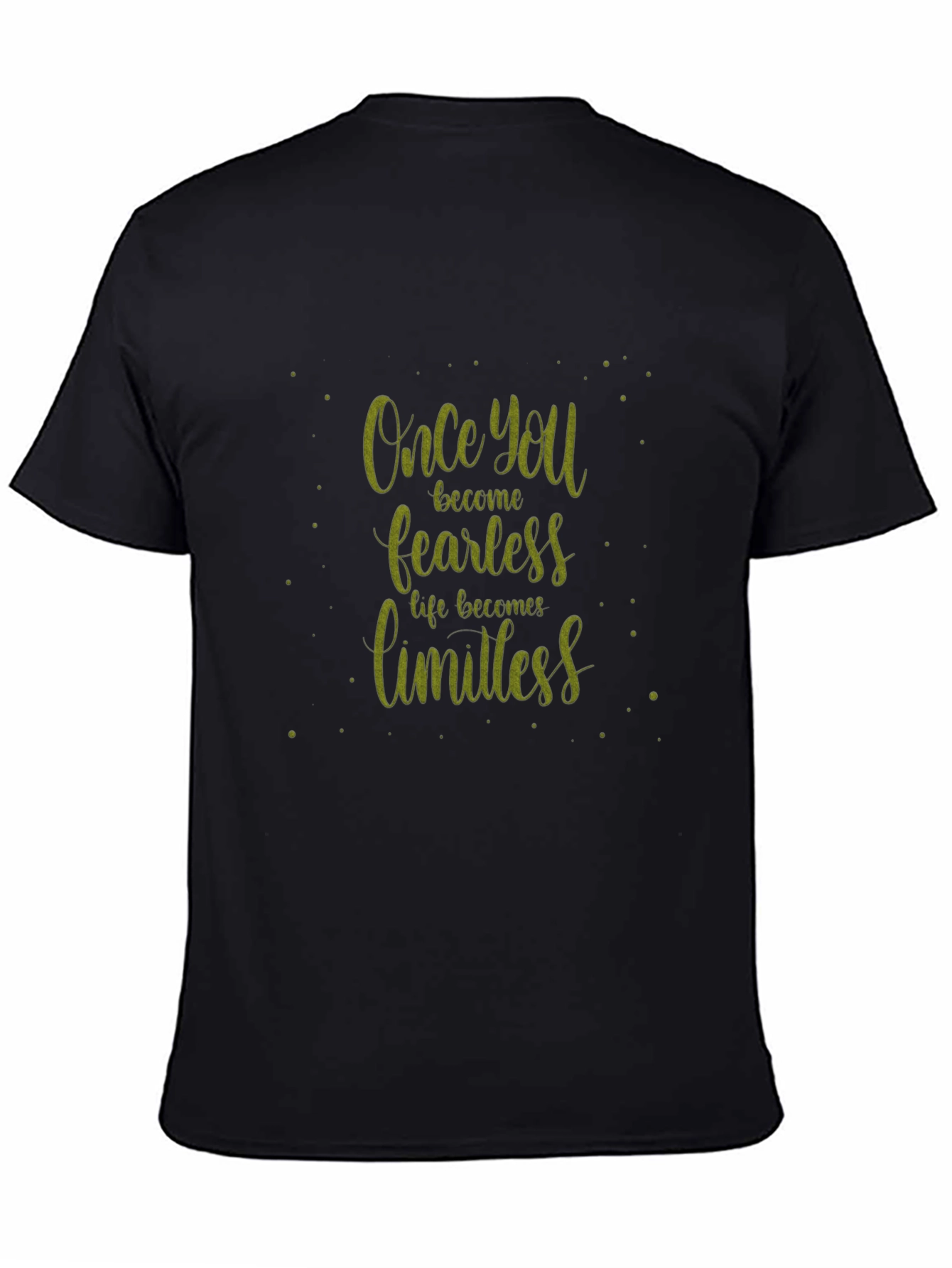 Black Fearless Limitless Black Graphic Tee view 4