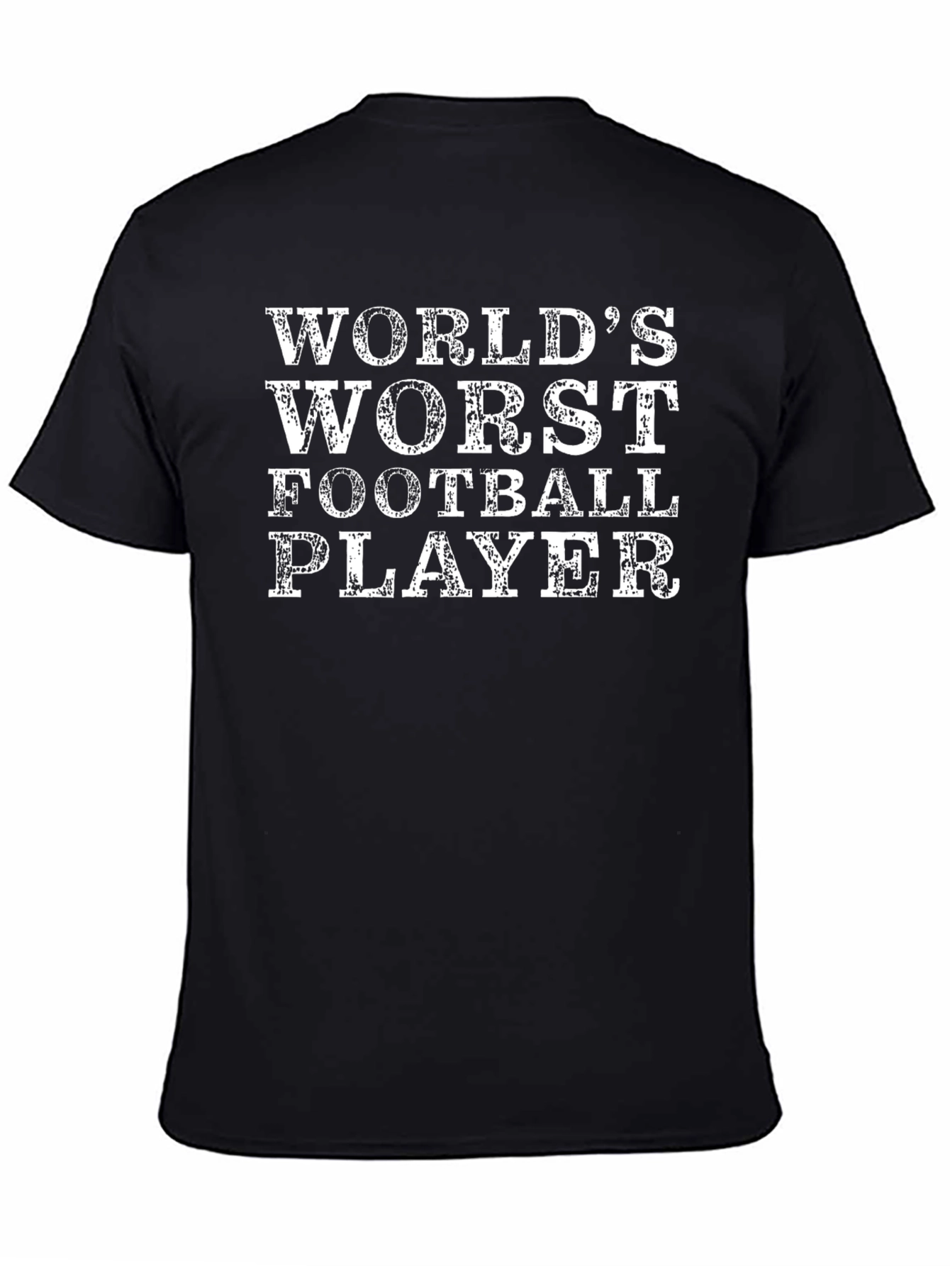 Black World's Worst Football Player T-Shirt Funny Gift view 4