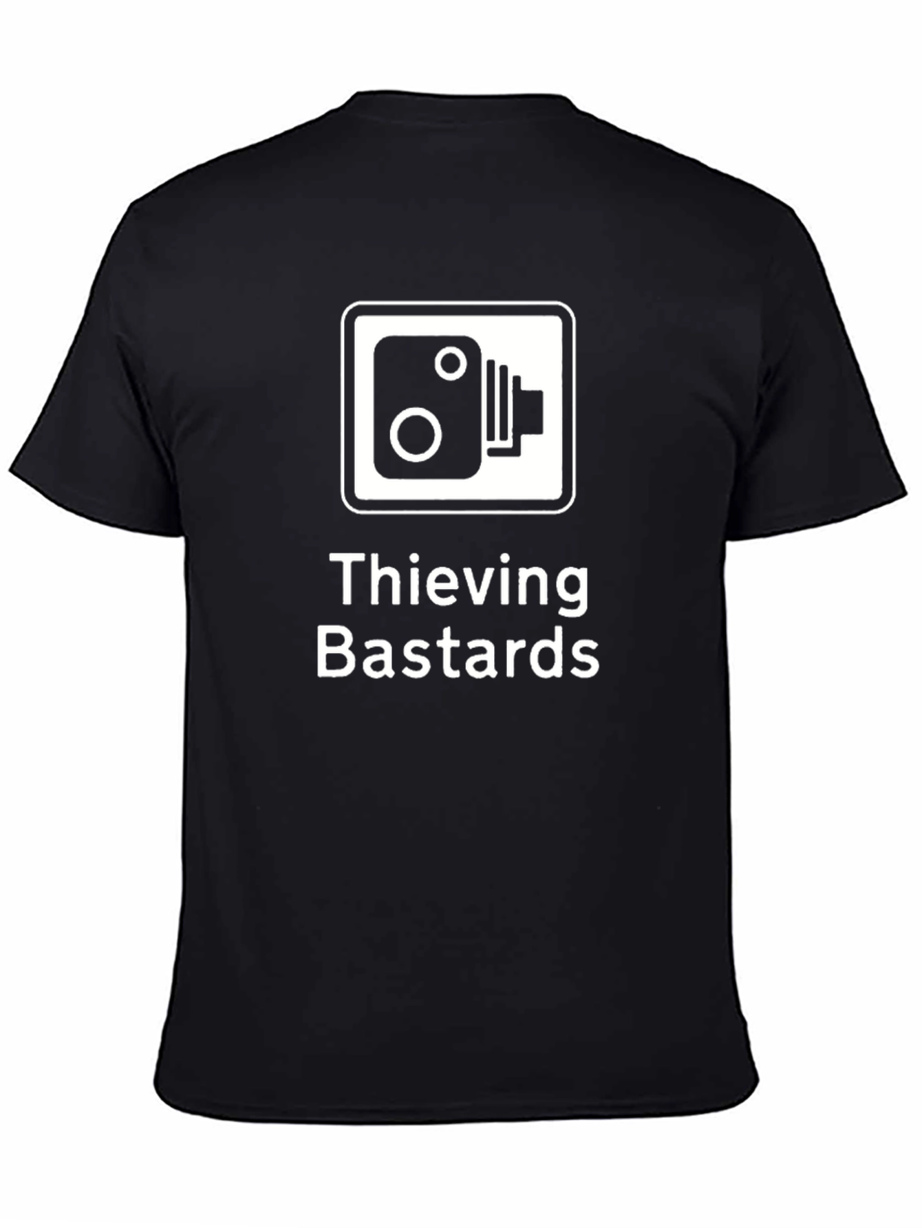 Black Thieving Bastards Graphic Tee - Black Cotton T-Shirt view 4