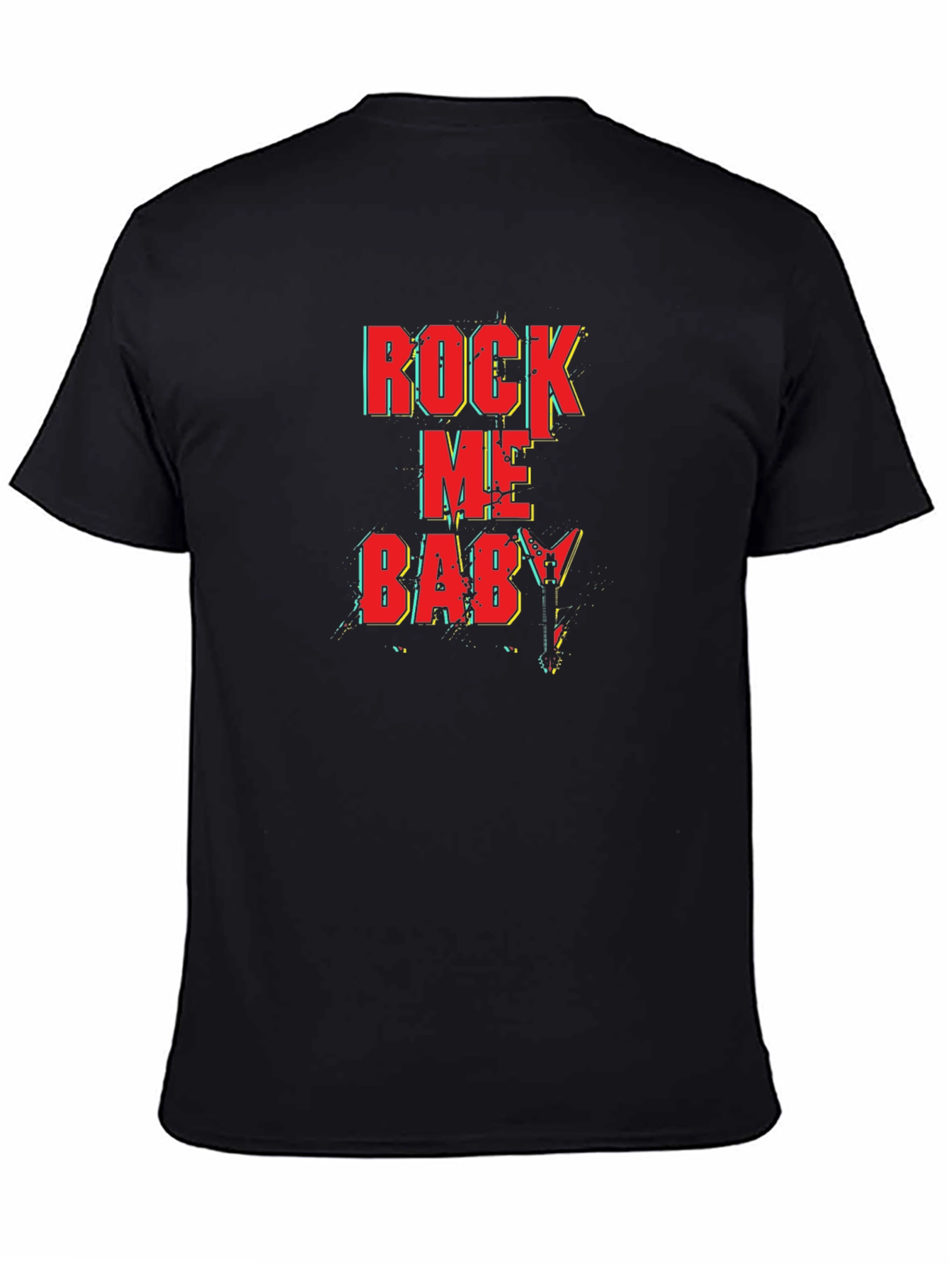 Black Rock Me Baby Black Graphic Tee view 4