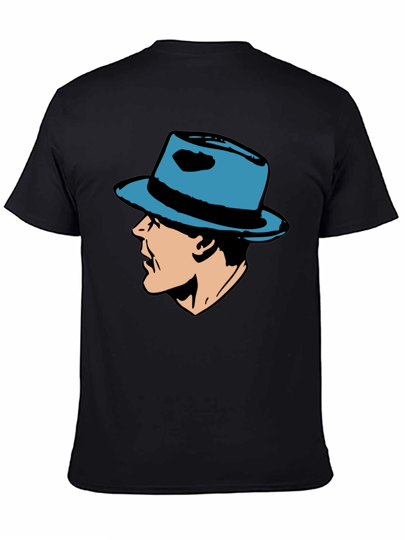 Black Retro Detective T-Shirt - Classic Comic Style Tee view 4