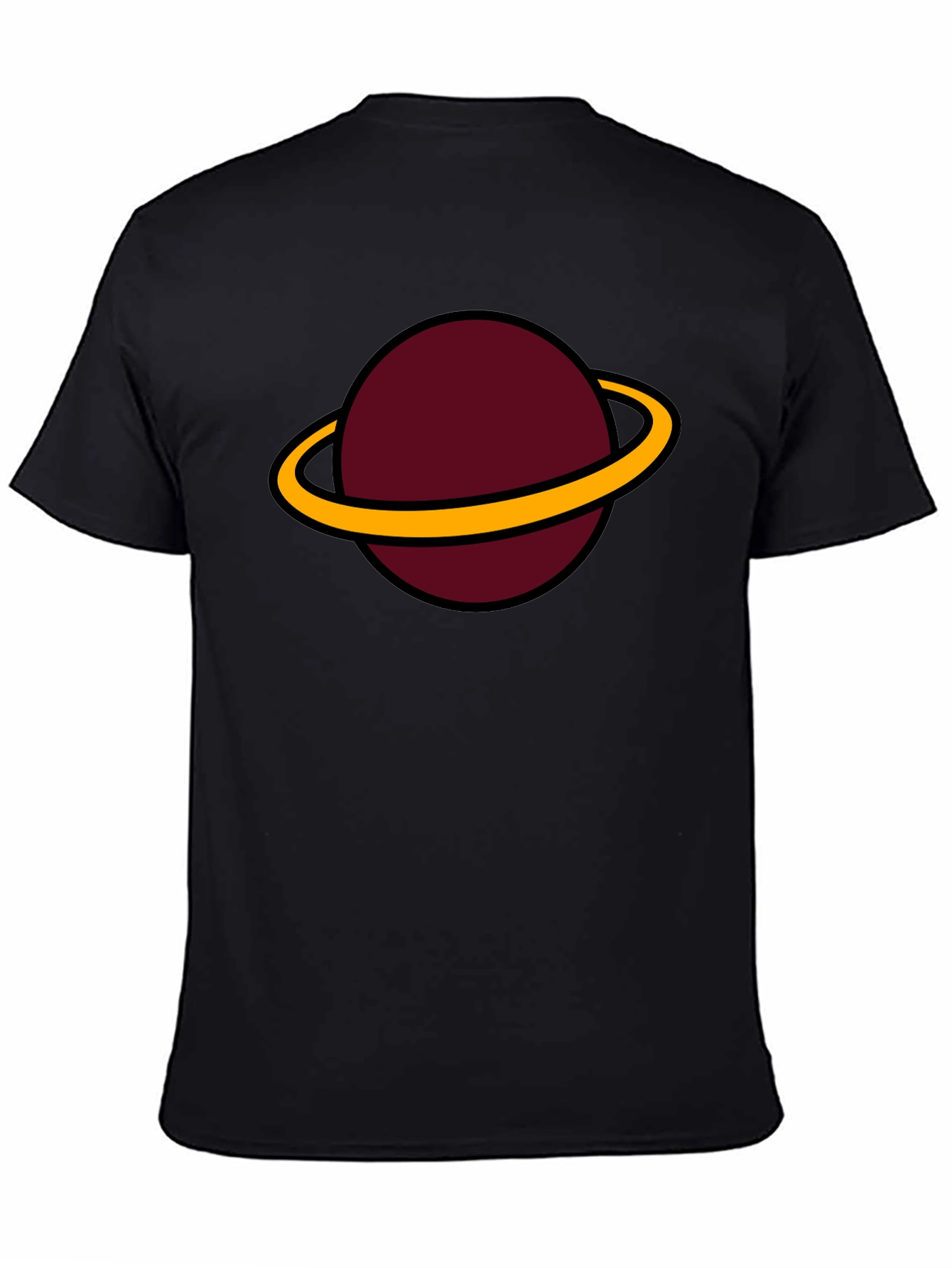 Black Planet Saturn Graphic Tee - Classic Black view 4