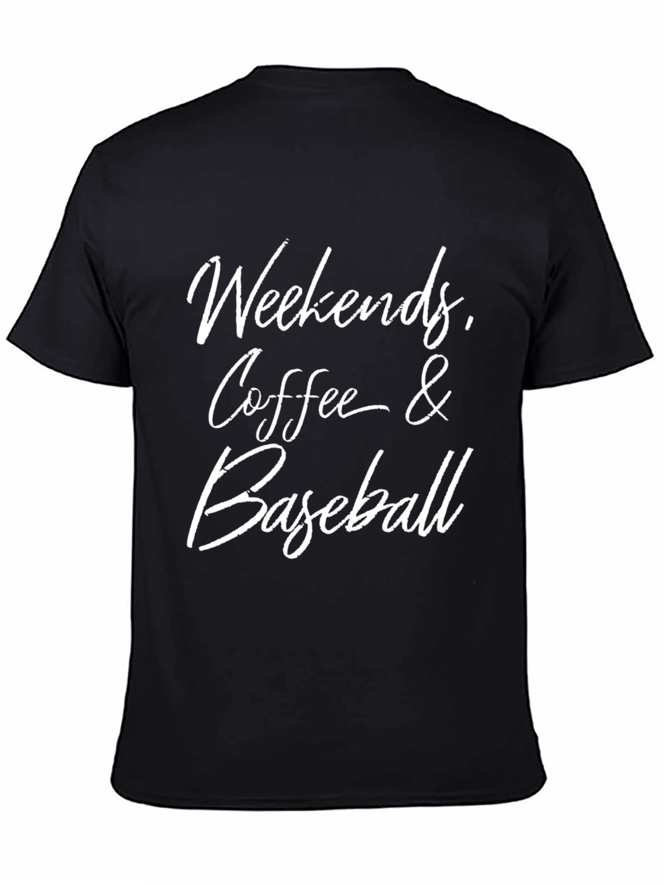 Black Weekends, Coffee, and Baseball Graphic Tee view 4
