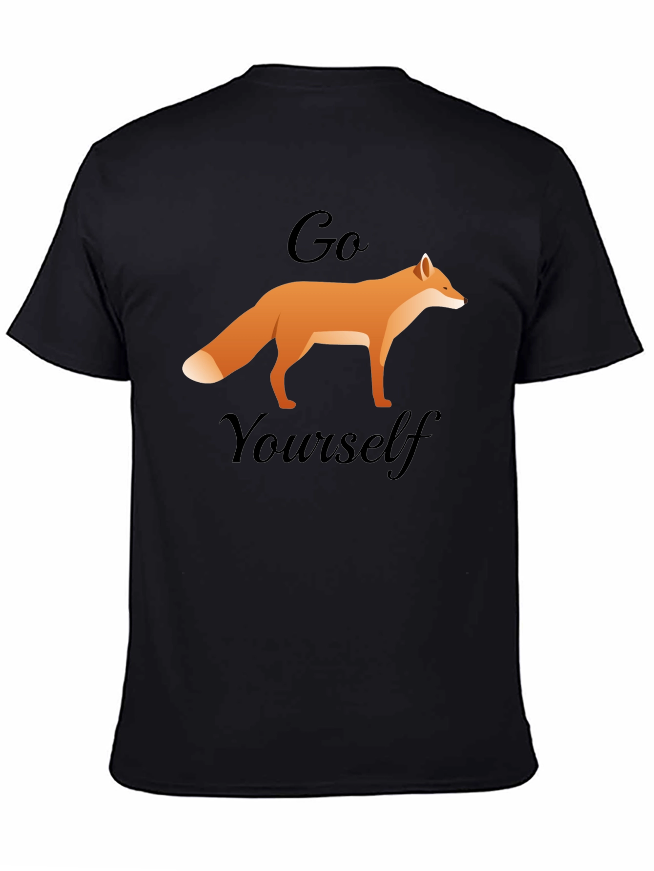 Black Go Fox Yourself T-Shirt - Funny Animal Tee view 4