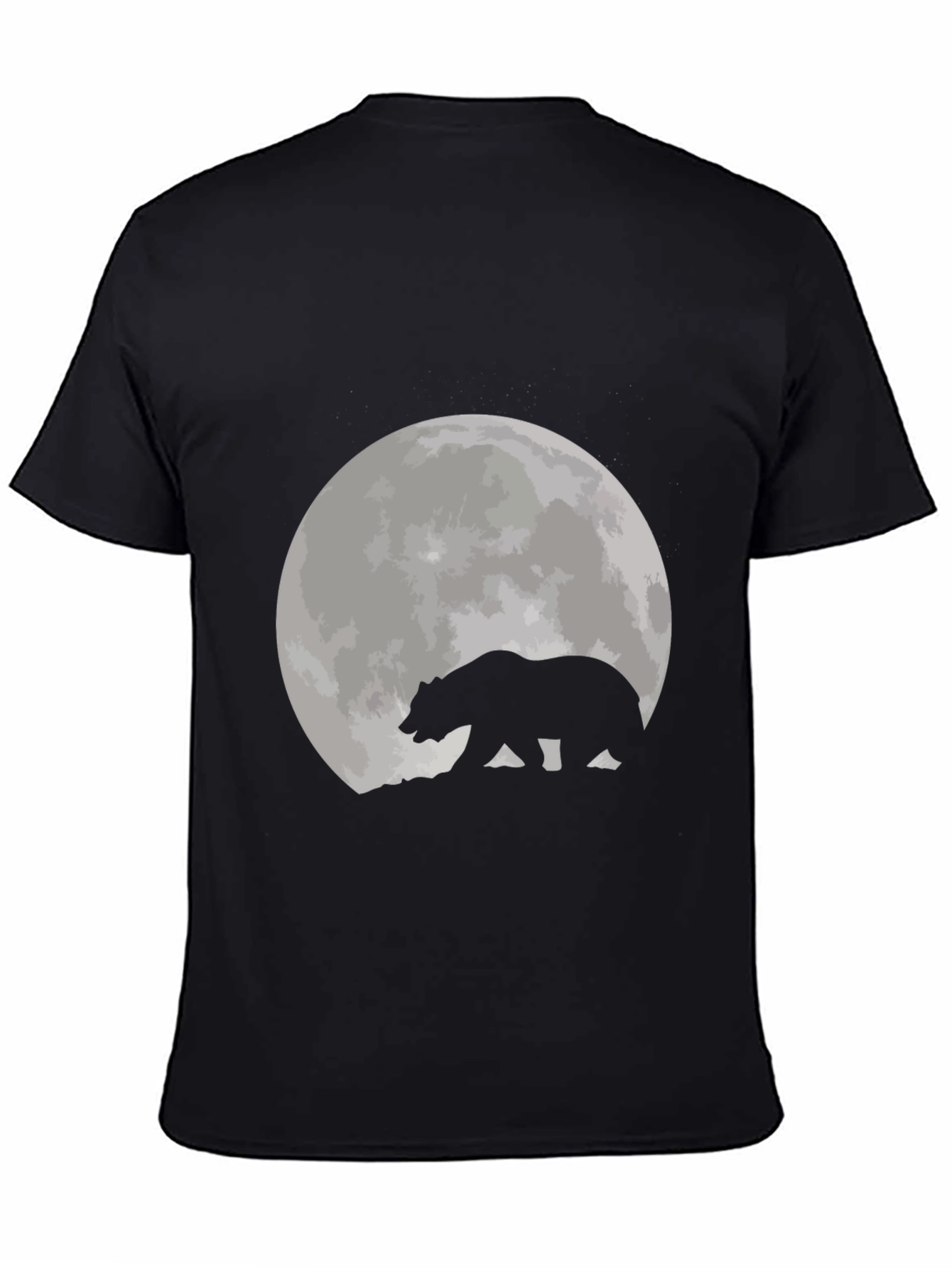 Black Bear Moon Black T-Shirt view 4