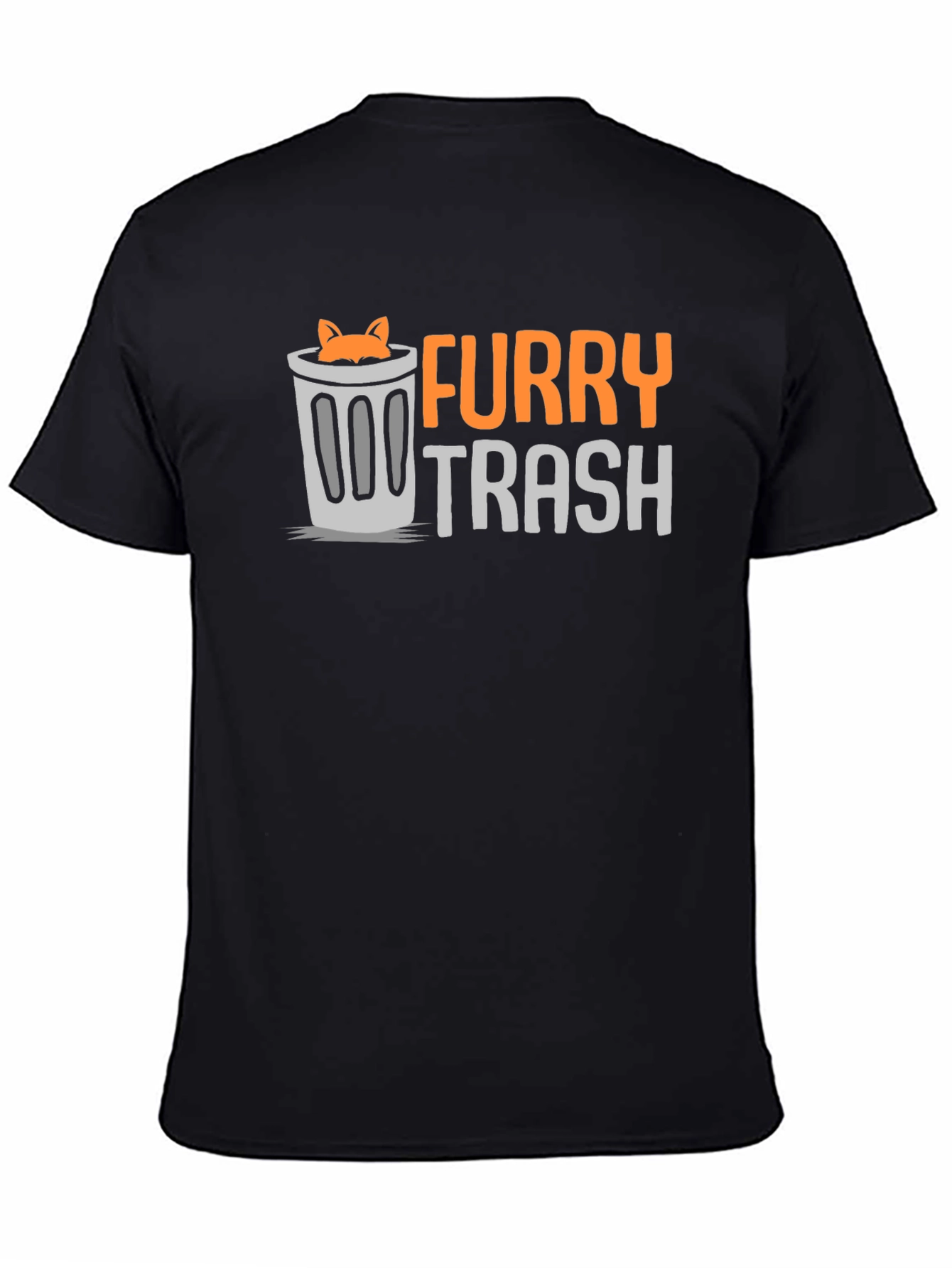 Black Furry Trash T-Shirt - Funny Graphic Tee view 4