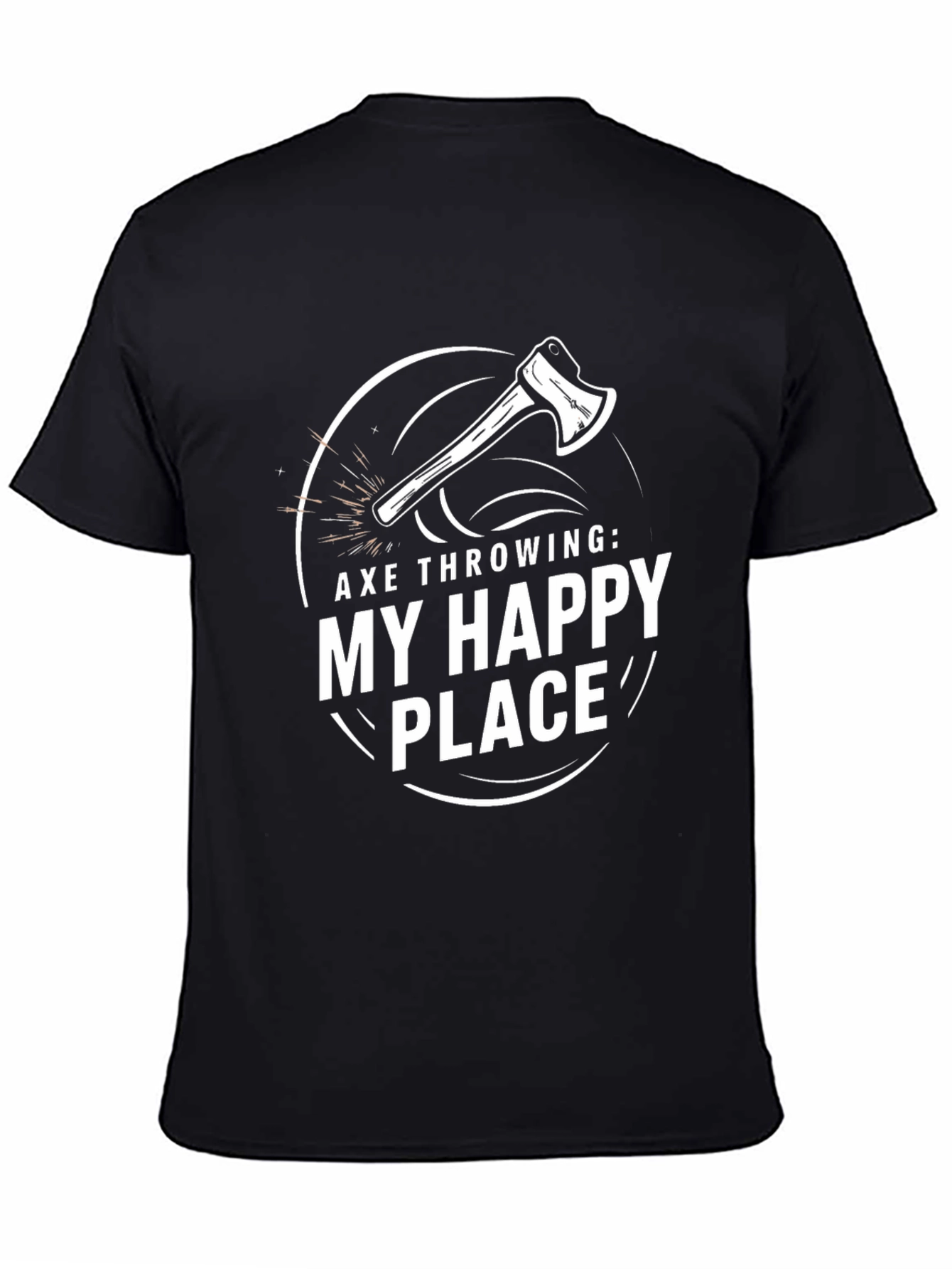 Black Axe Throwing: My Happy Place Graphic T-Shirt view 4