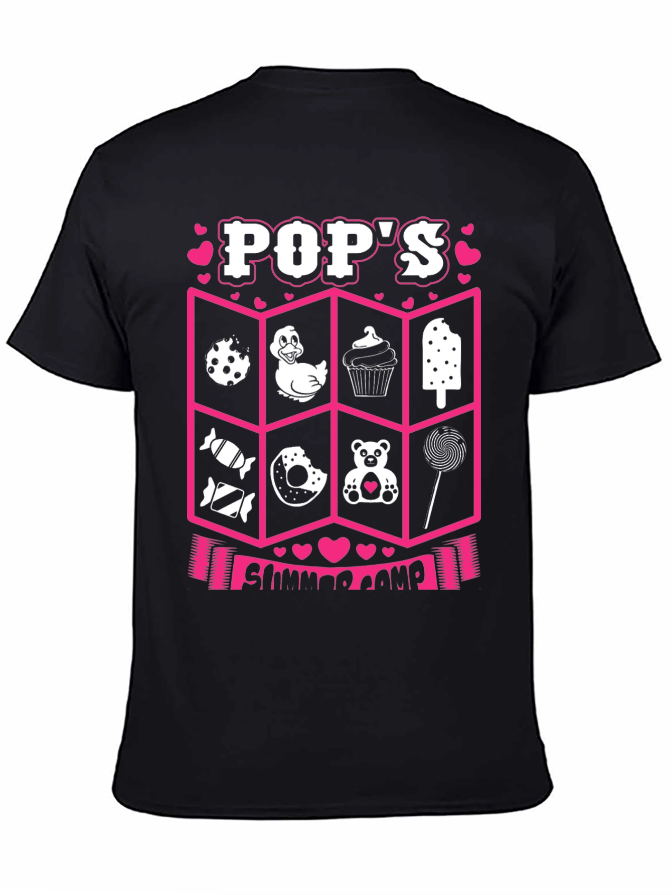 Black Pop's Summer Camp Black T-Shirt view 4