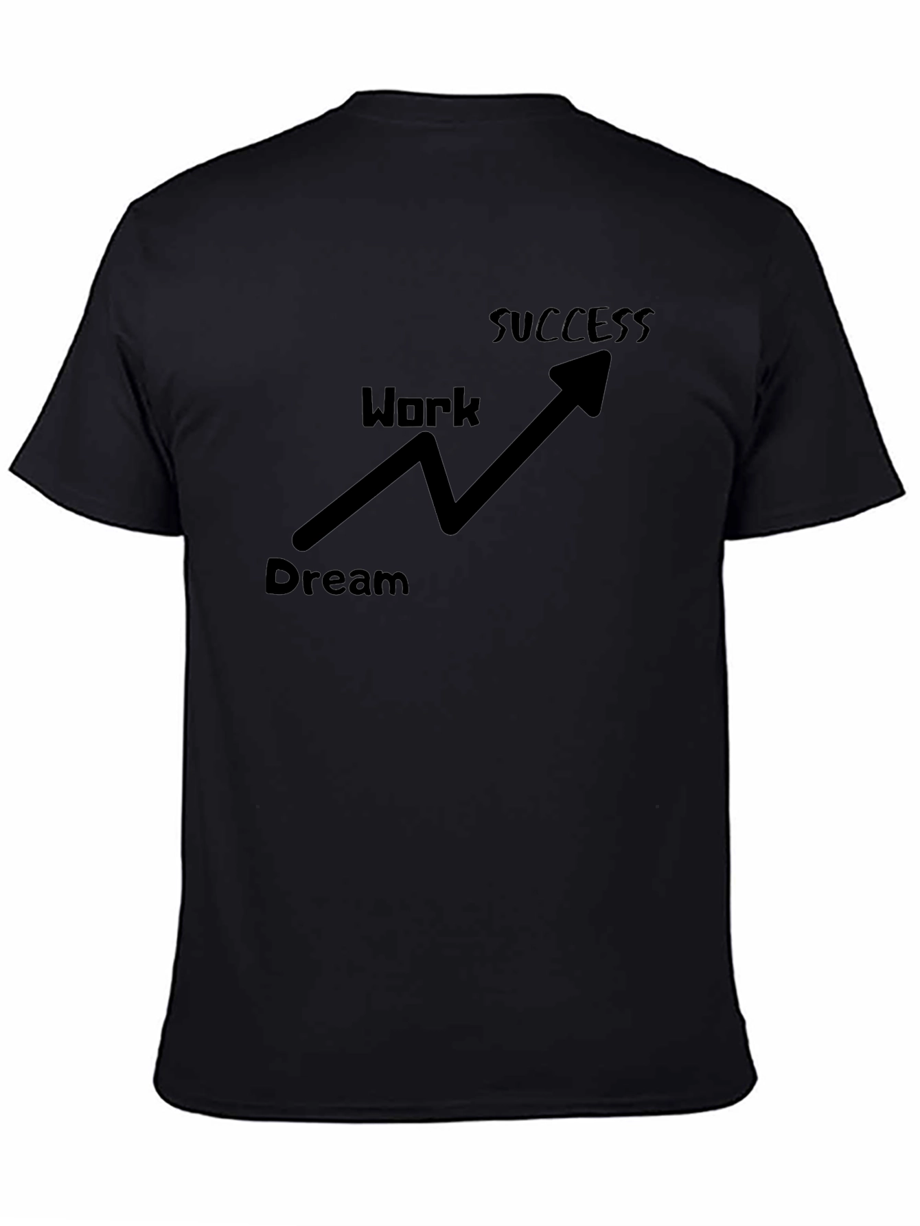 Black Dream Work Success Black Graphic Tee view 4