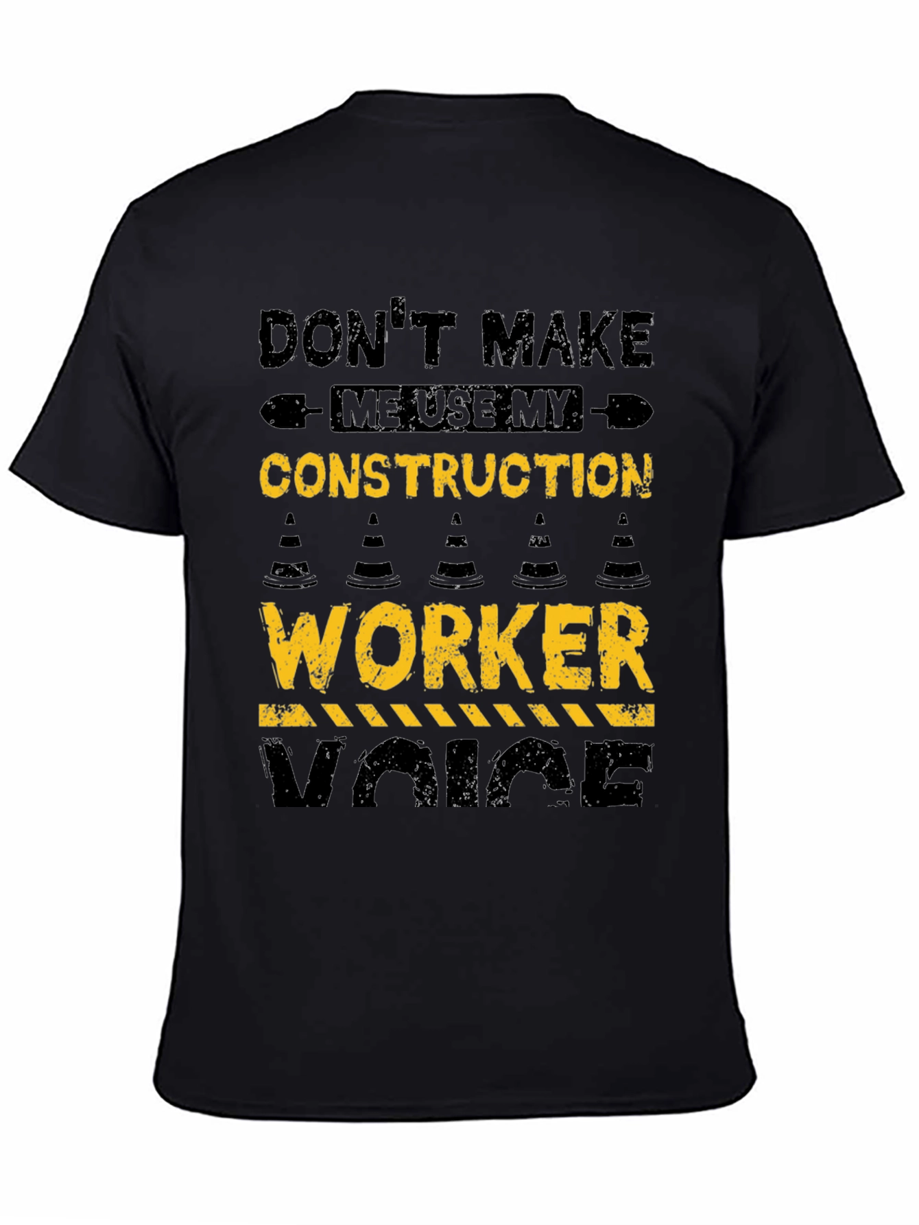Black Construction Worker Voice T-Shirt view 4