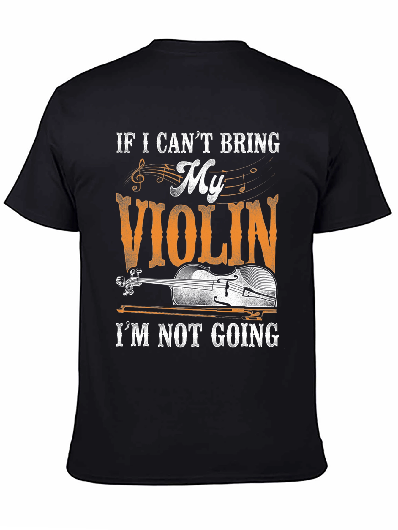 Black Violin Lover Graphic T-Shirt - Music Gift view 4