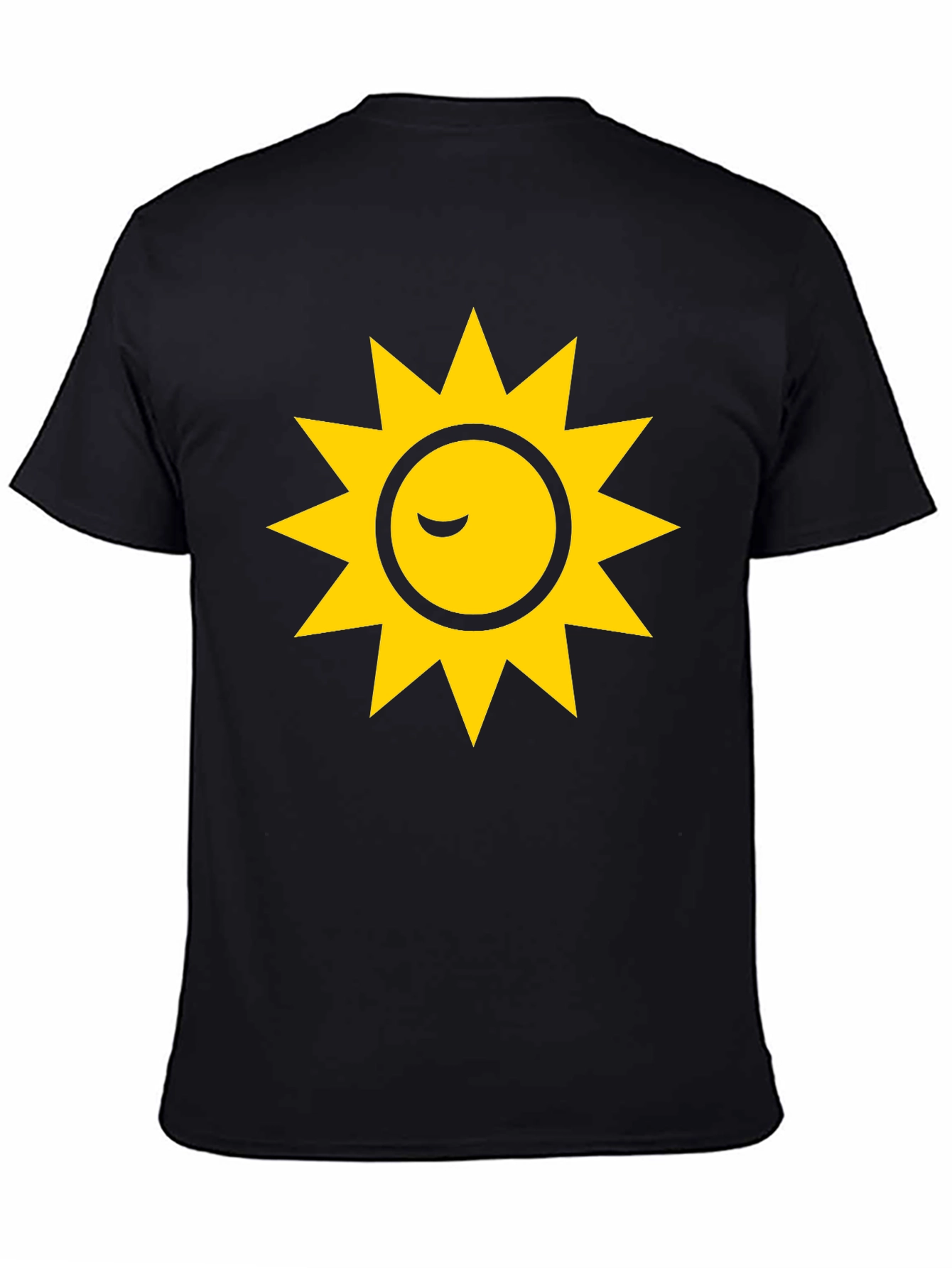 Black Sleepy Sun Graphic Black T-Shirt view 4