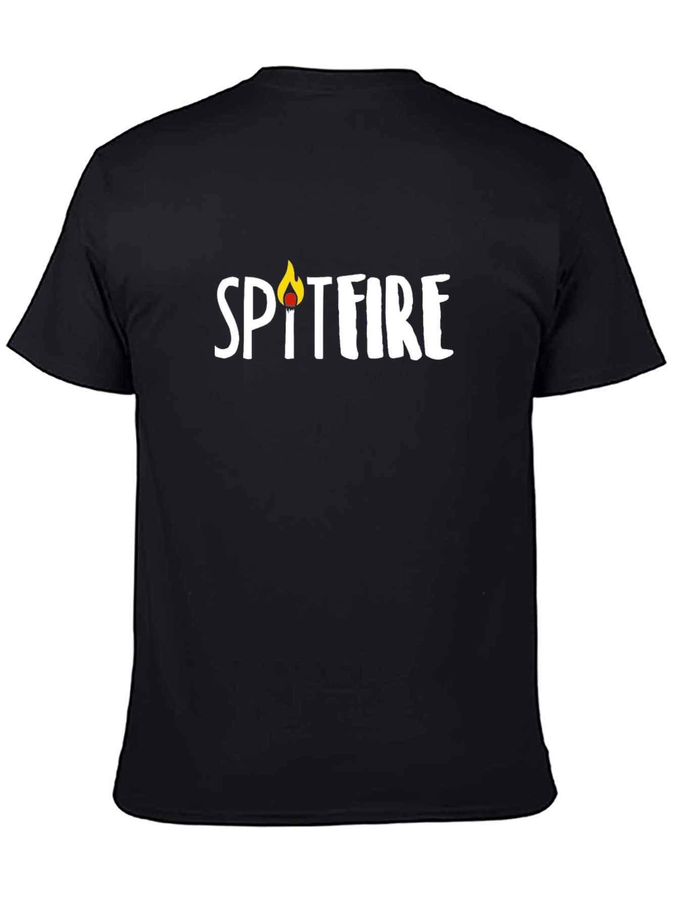 Black Spitfire Graphic Tee - Casual Black T-Shirt view 4