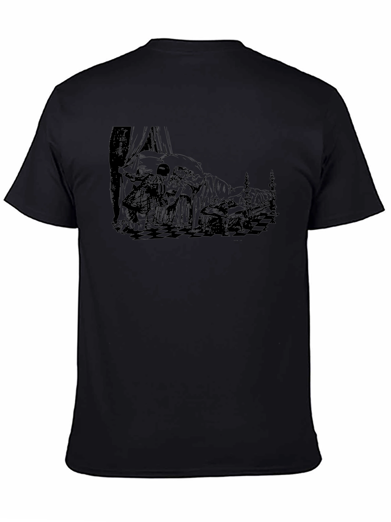 Black Dark Graphic Print T-Shirt view 4
