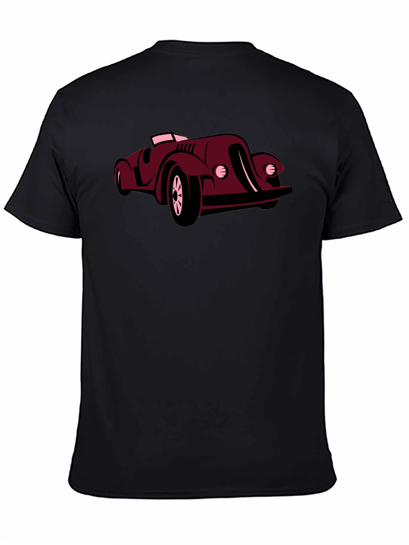Black Vintage Car Graphic Tee - Retro Style view 4