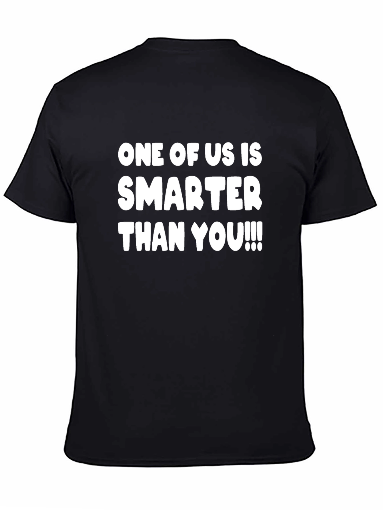 Black Funny Smarter Than You Graphic Tee - Black Cotton T-Shirt view 4