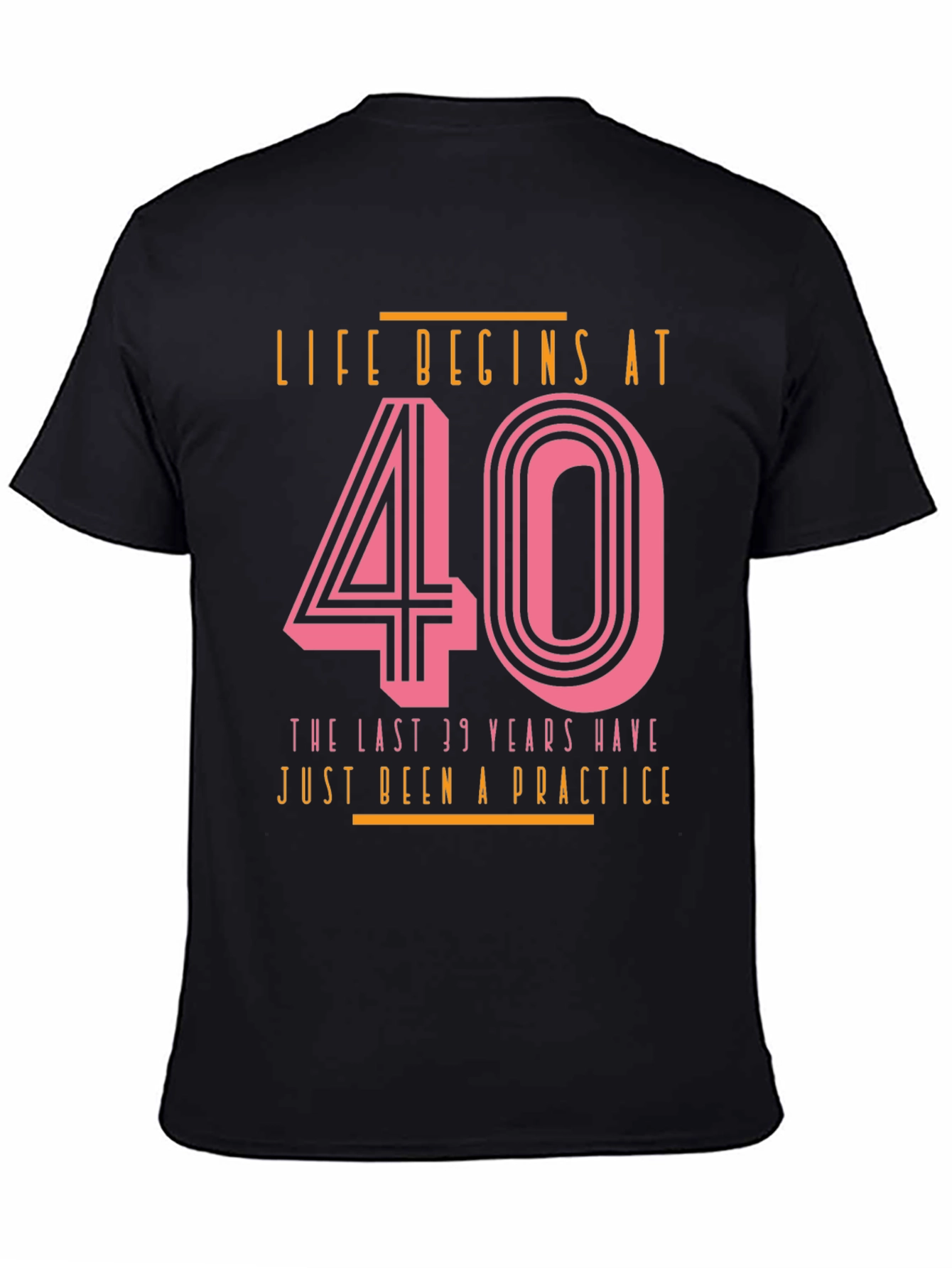 Black Life Begins at 40 T-Shirt view 4