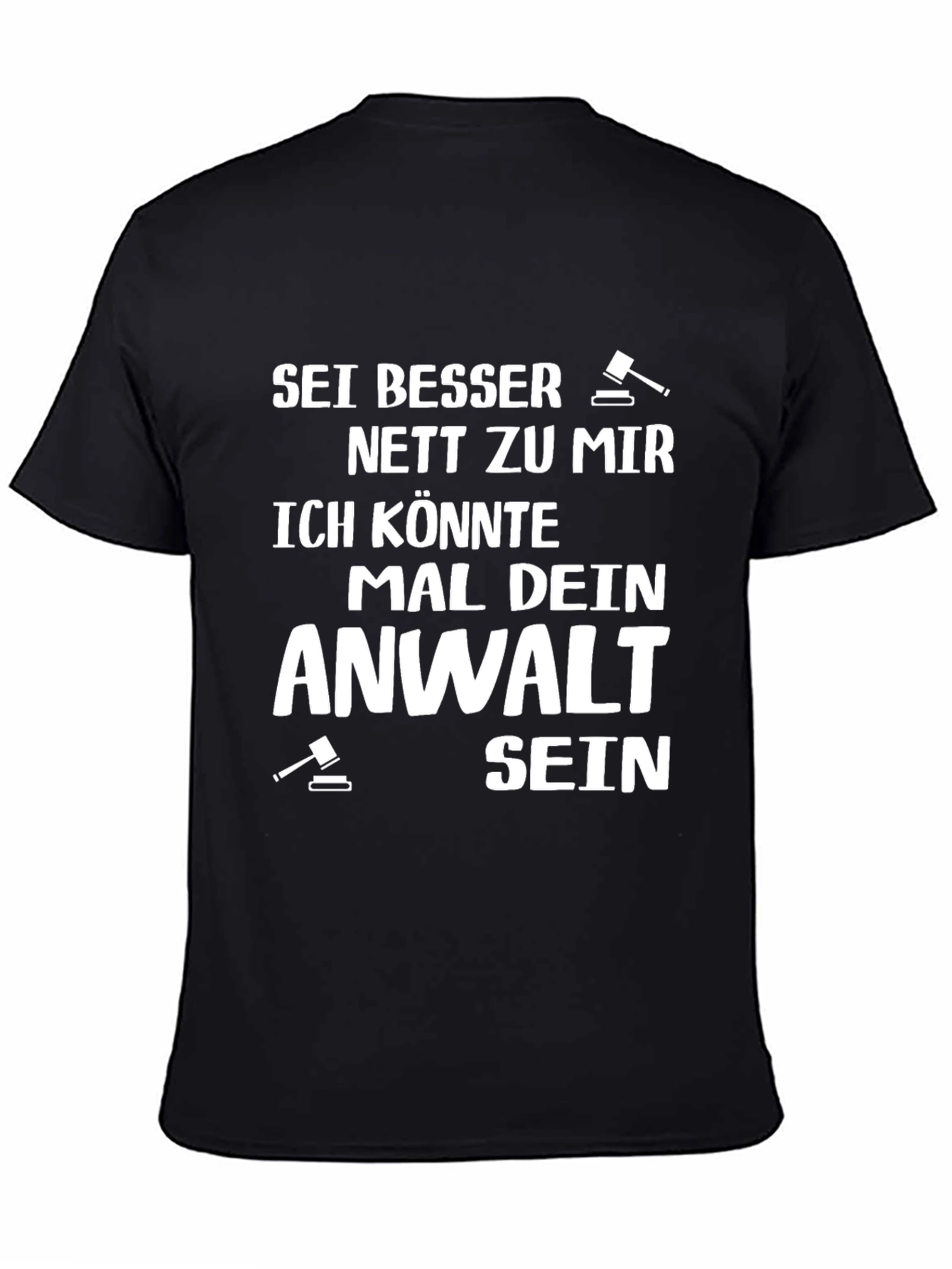 Black Funny Attorney T-Shirt: Be Nice to Me! view 4