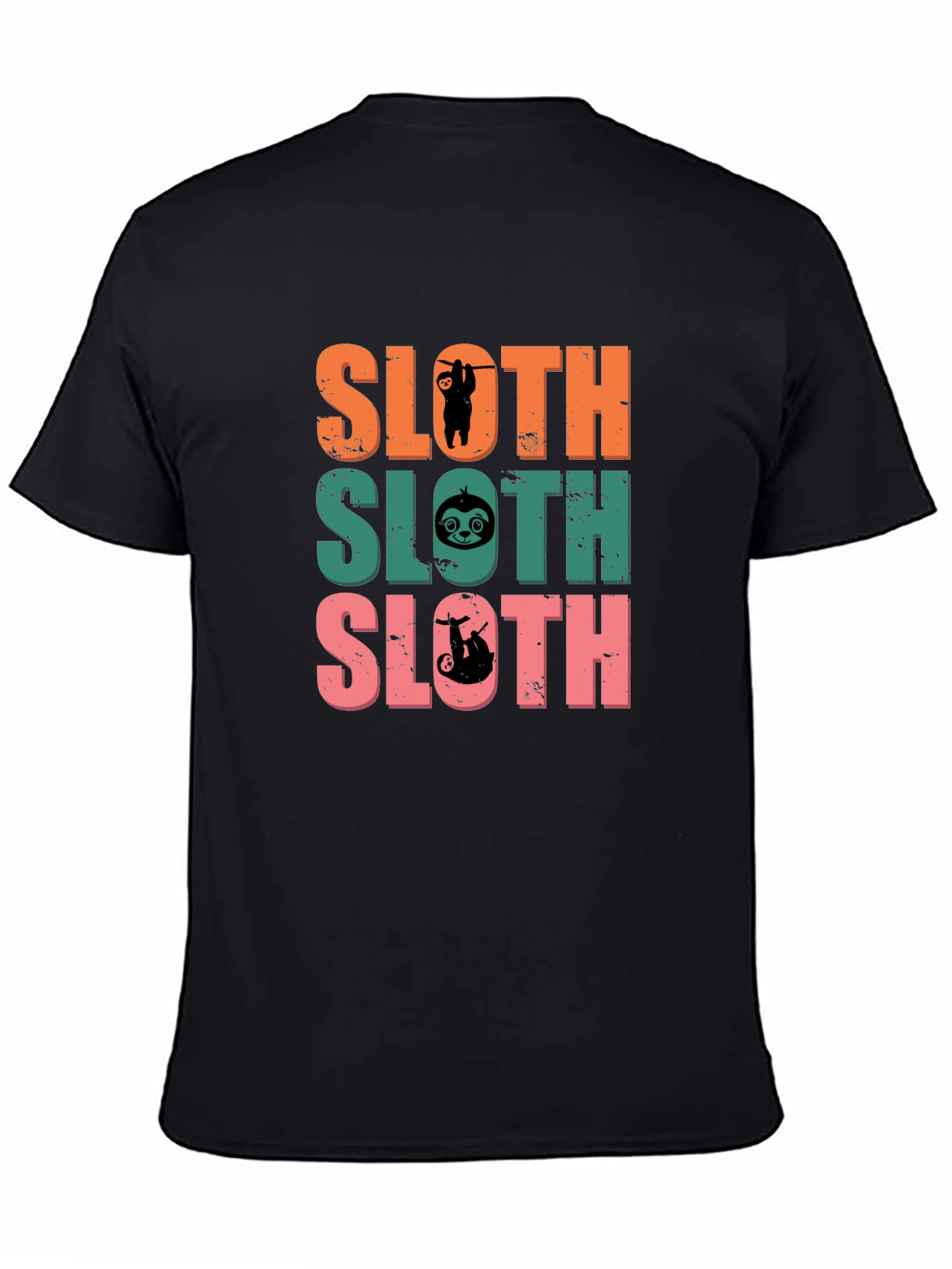 Black Sloth Graphic Print Tee - Fun & Quirky view 4