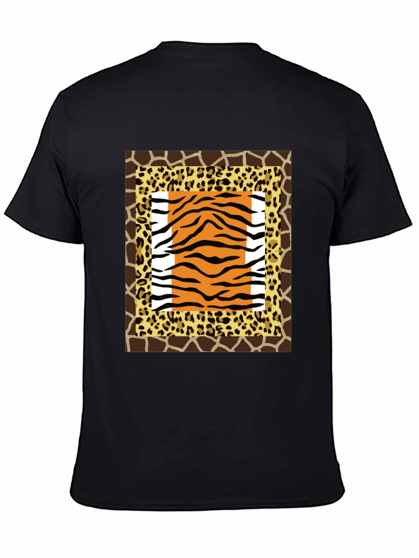 Black Animal Print Graphic Tee - Bold Style view 4