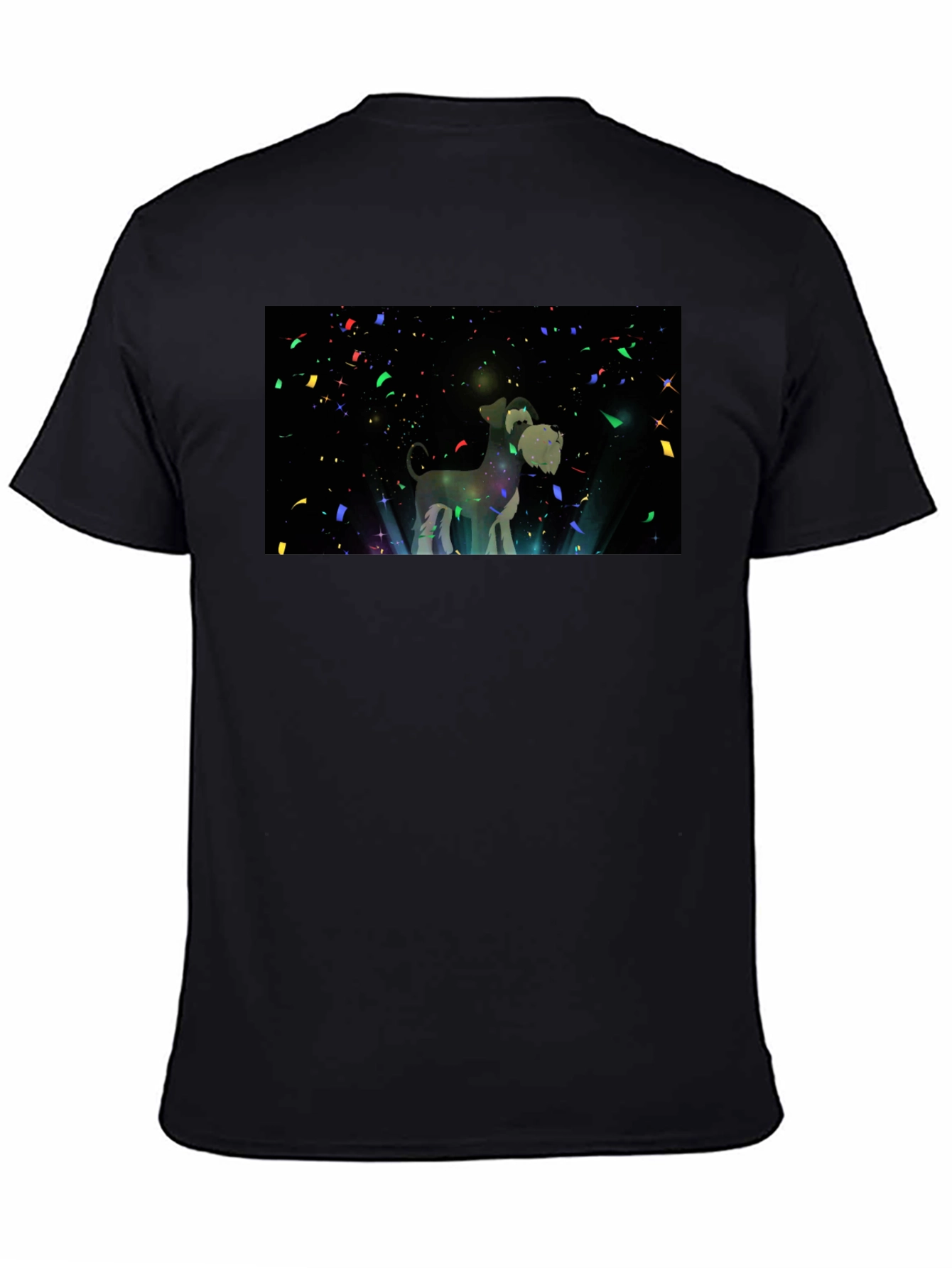 Black Dog Lover's Starry Night T-Shirt view 4