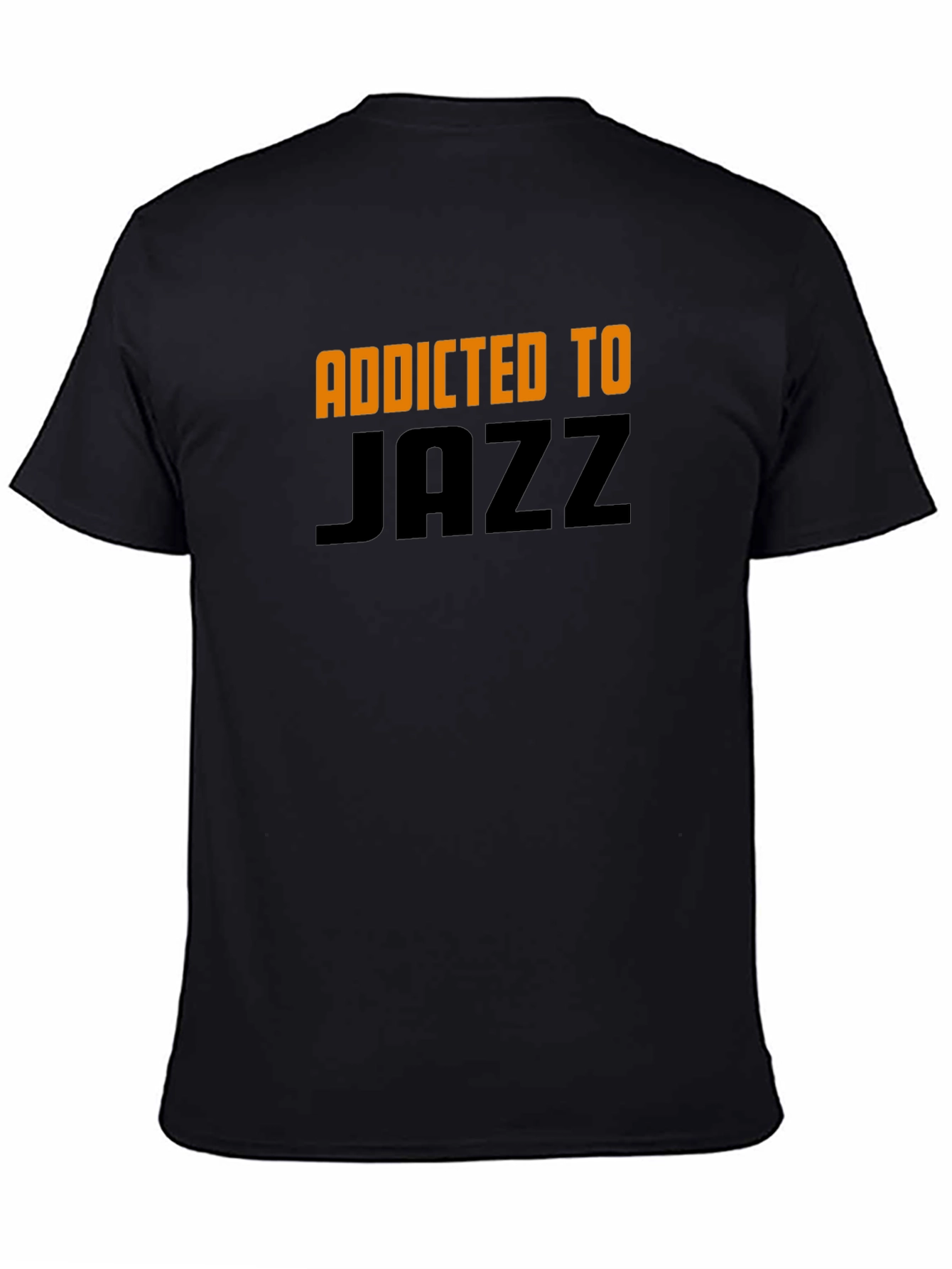 Black Addicted to Jazz Graphic Tee - Black Cotton Blend view 4