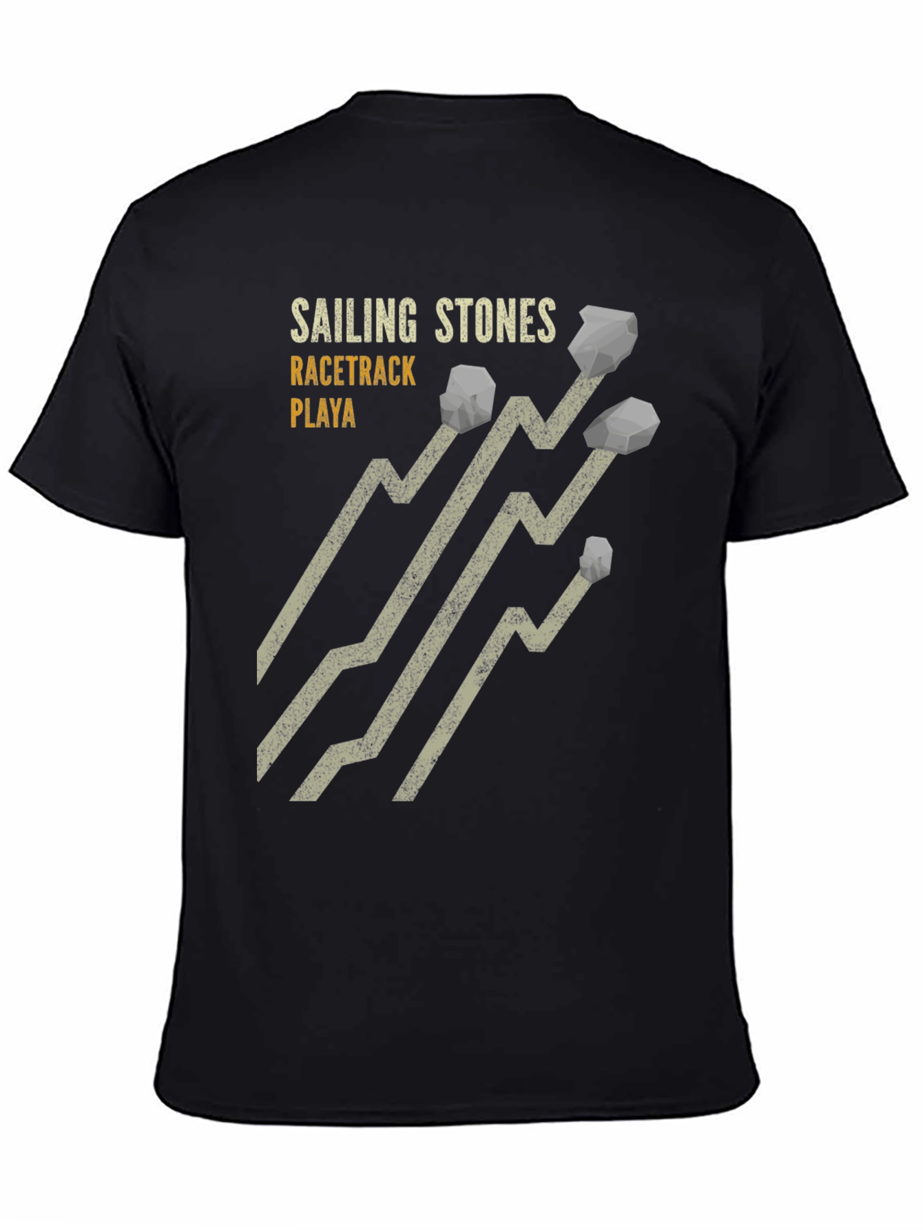 Black Sailing Stones Graphic Tee - Black Cotton T-Shirt view 4