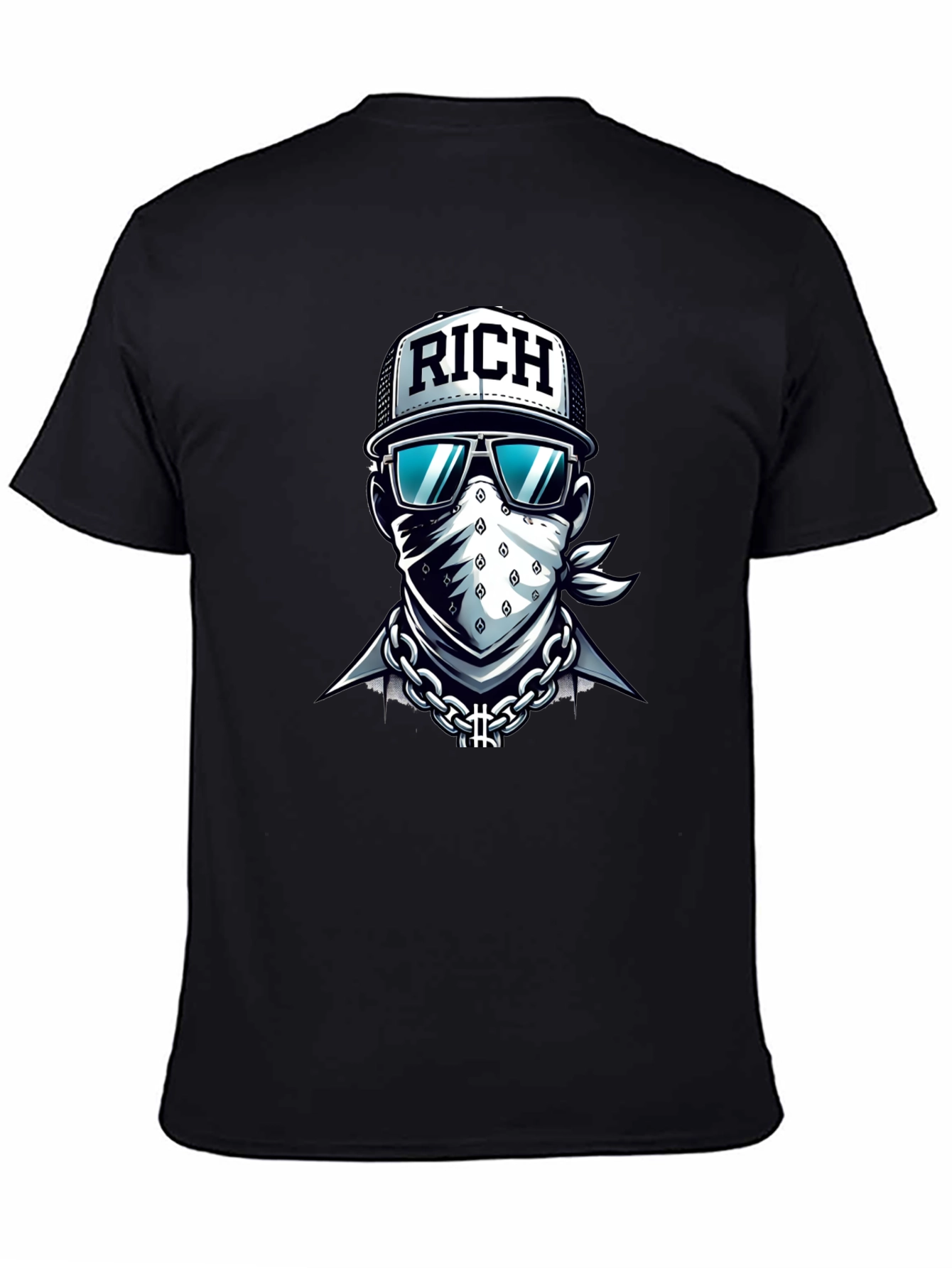 Black Rich Graphic T-Shirt - Urban Streetwear Style view 4