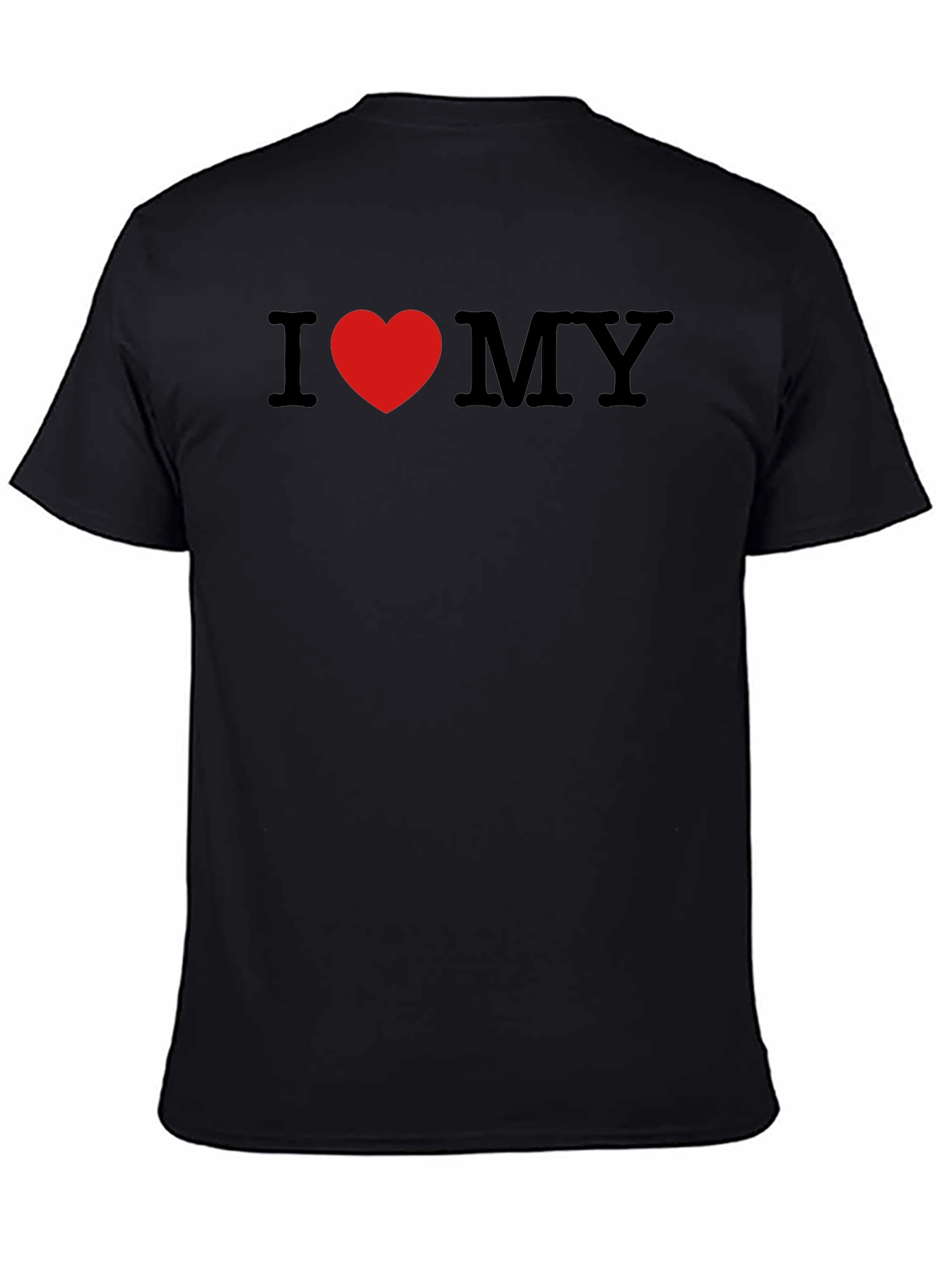 Black I Heart MY T-Shirt - Black Cotton Blend Tee view 4