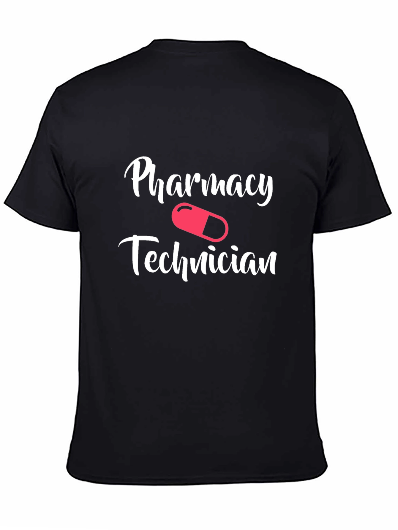 Black Pharmacy Technician T-Shirt - Novelty Design view 4