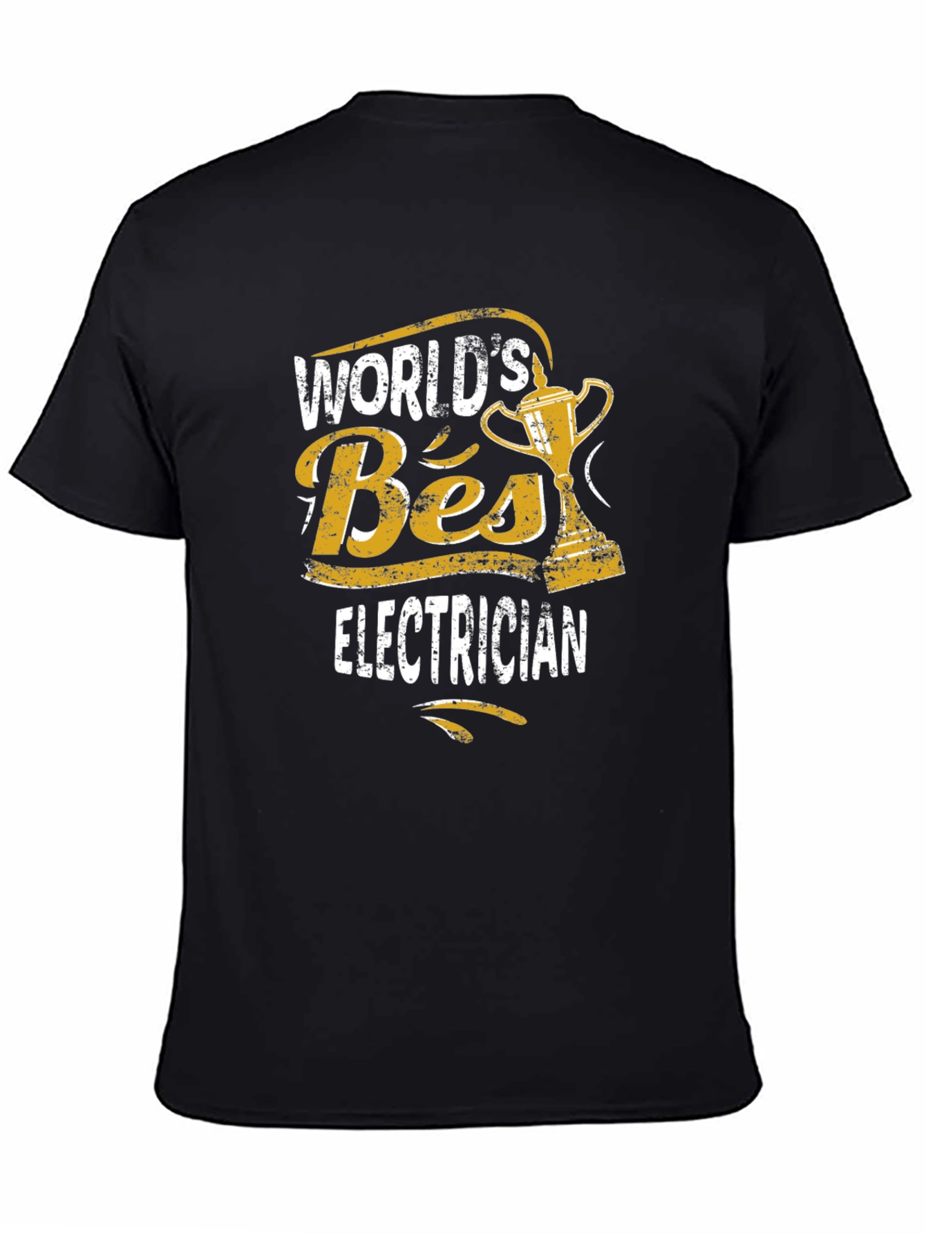Black World's Best Electrician T-Shirt view 4
