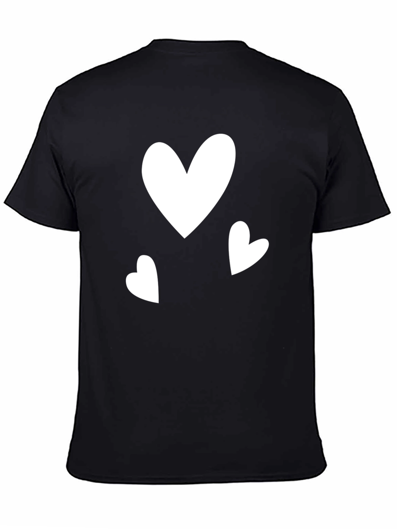 Black Heart Graphic Tee - Black Cotton Blend Casual Wear view 4
