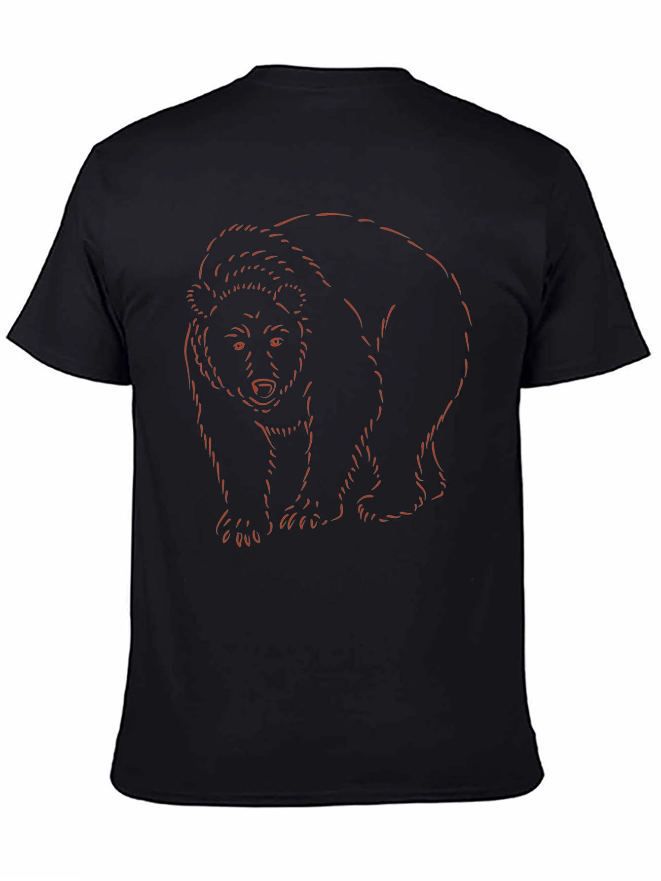 Black Bear Outline Graphic Tee - Soft Cotton Blend view 4