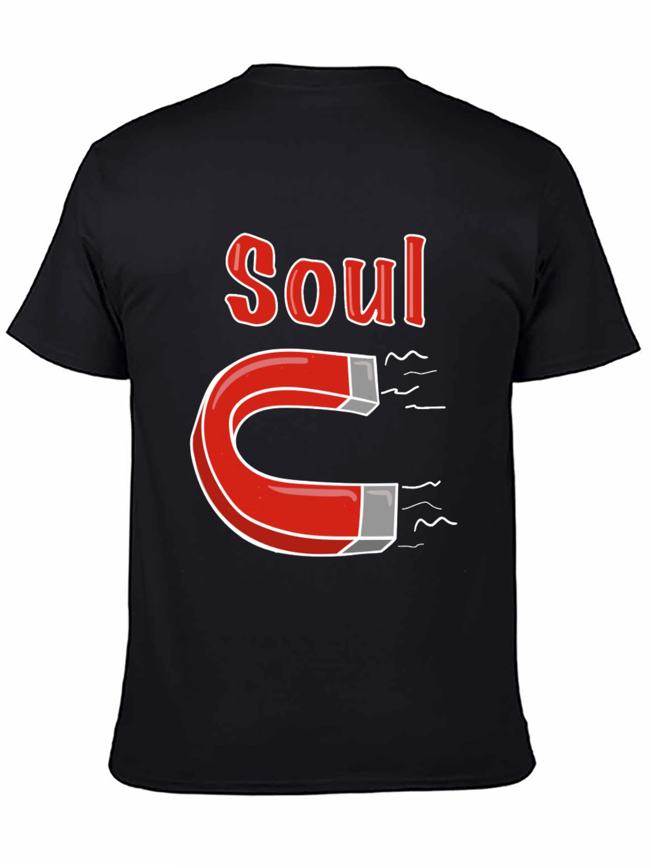Black Soul Magnet Graphic T-Shirt - Black view 4