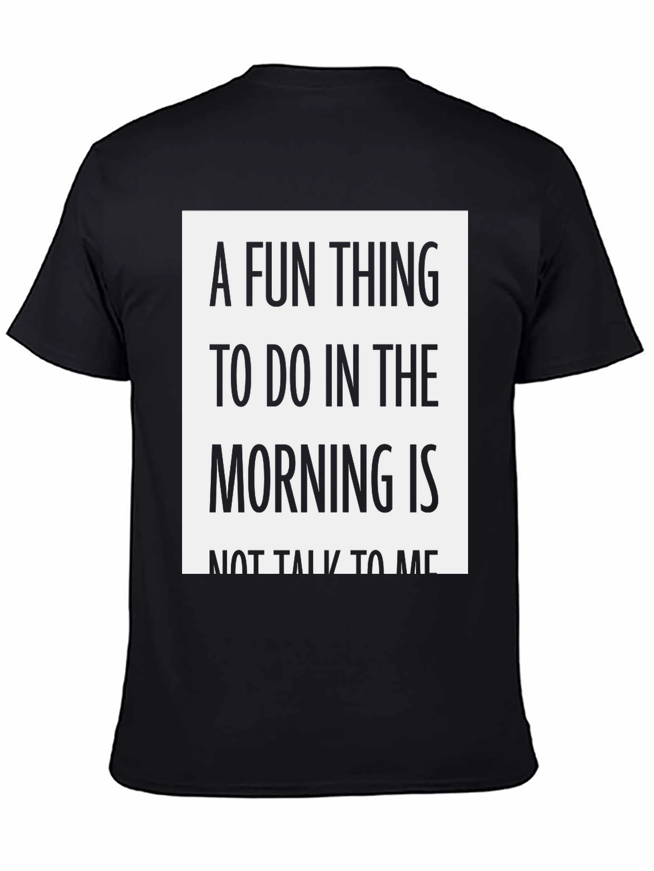 Black Funny Morning Person Tee - Introvert T-Shirt view 4