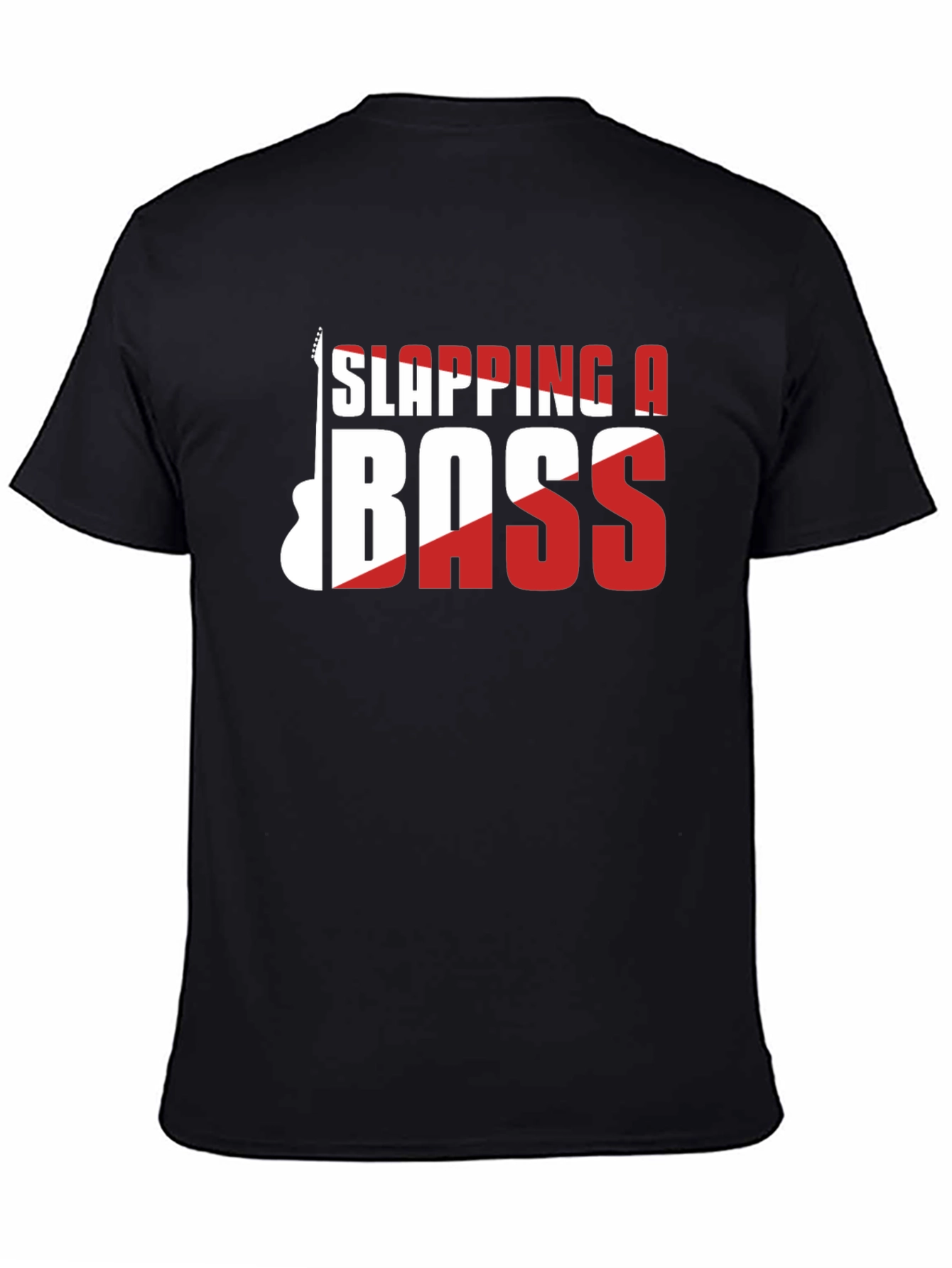 Black Slapping a Bass T-Shirt - Music Lover Tee view 4