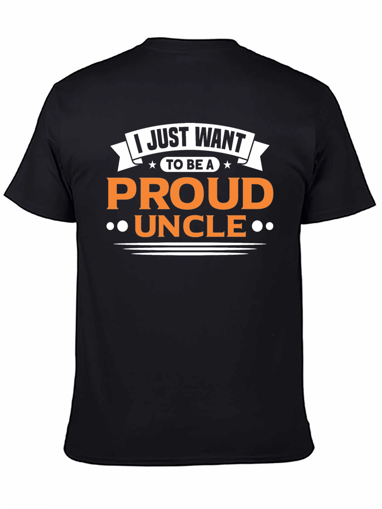 Black Proud Uncle Graphic T-Shirt - Black view 4