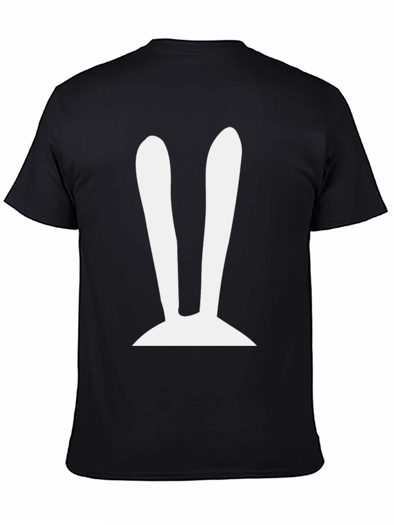 Black Bunny Ears Graphic T-Shirt - Black Cotton Tee view 4
