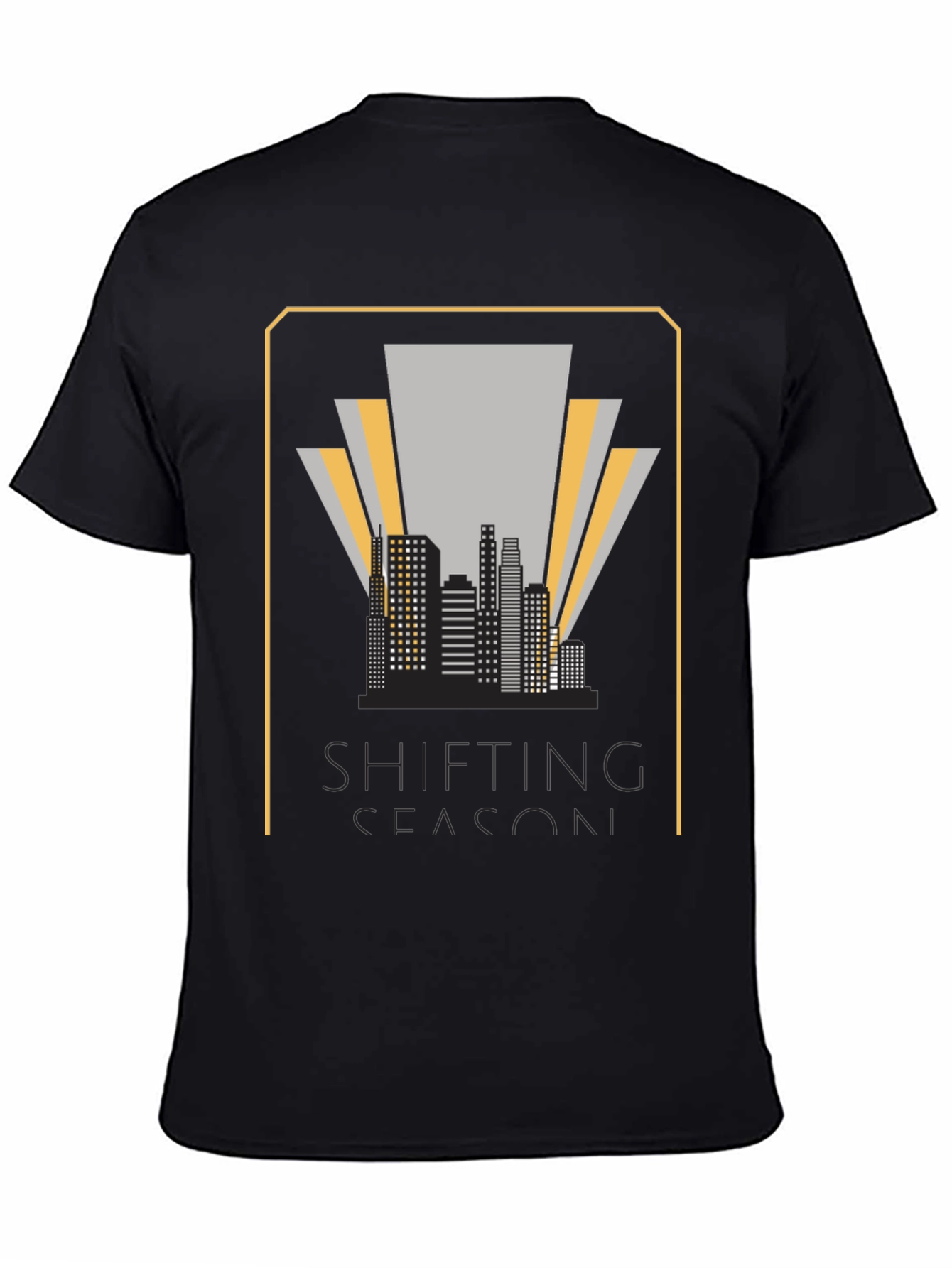 Black Shifting Season Graphic Tee - Urban Style view 4