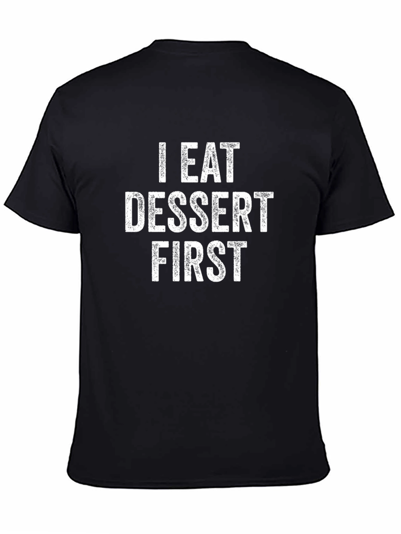 Black Dessert First Graphic Tee - Soft Cotton Blend view 4