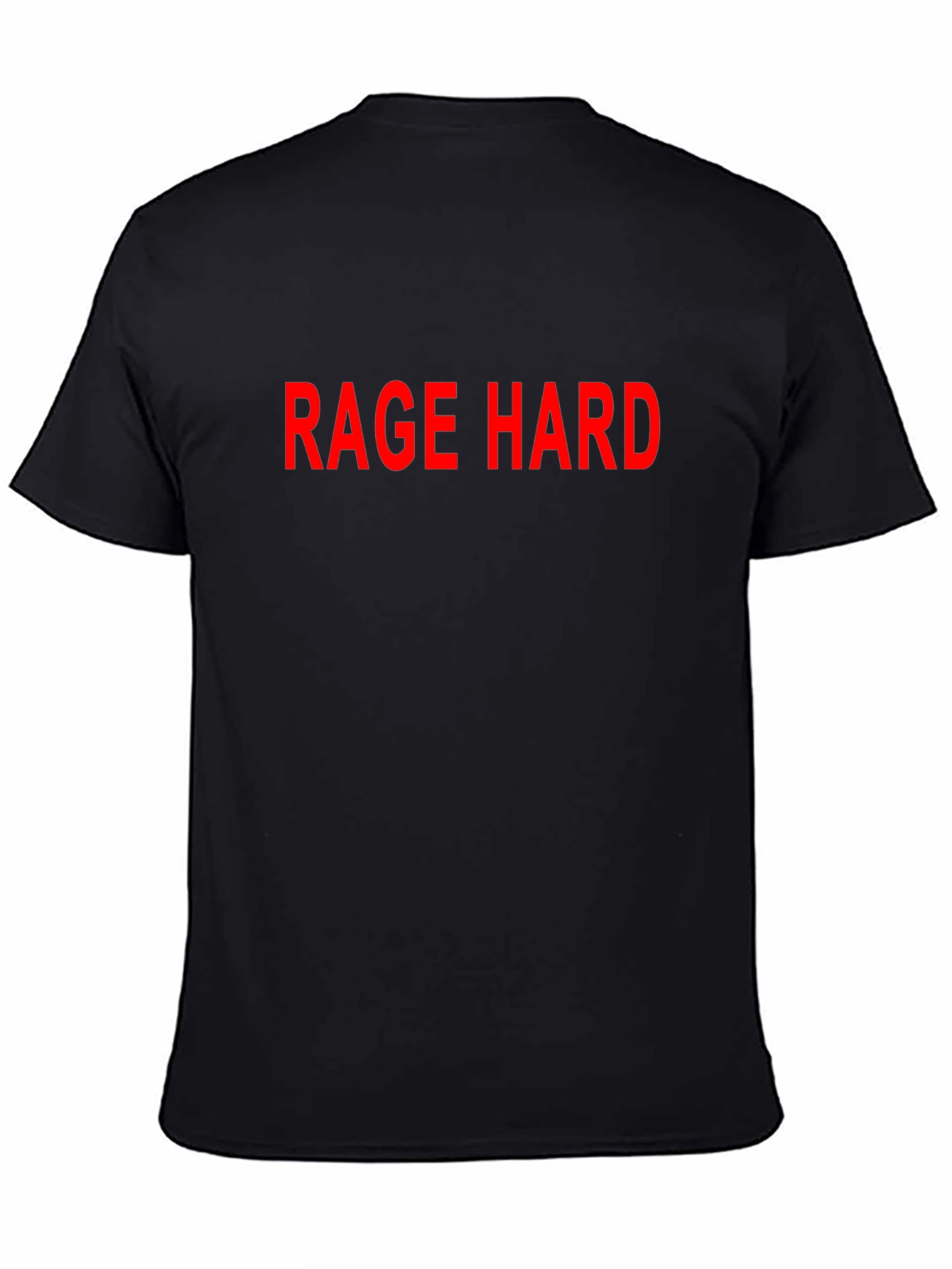 Black Rage Hard Black Cotton Graphic Tee view 4